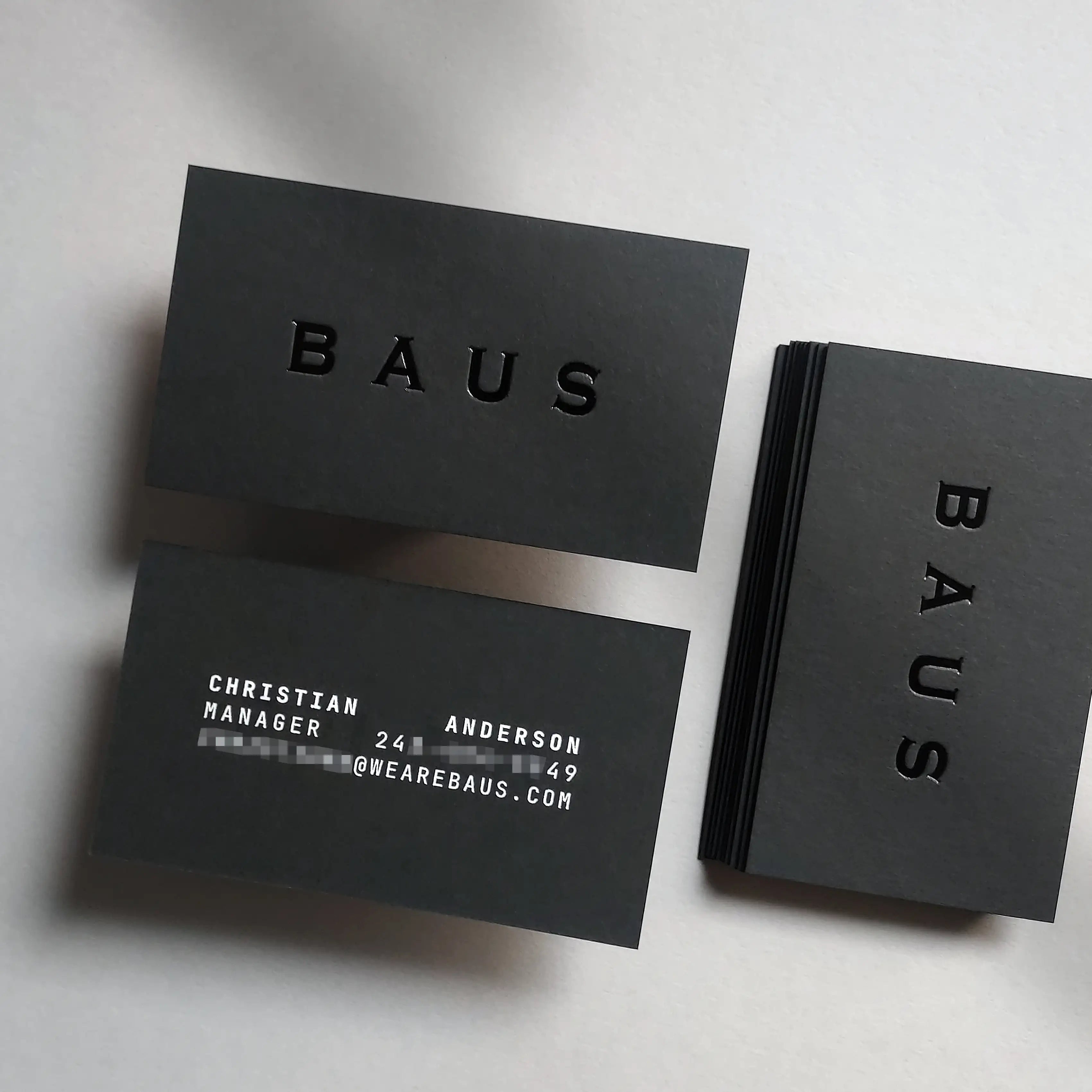 Buy Statement Custom Black Business Cards – Jet Black Surface | OddPlanPrint