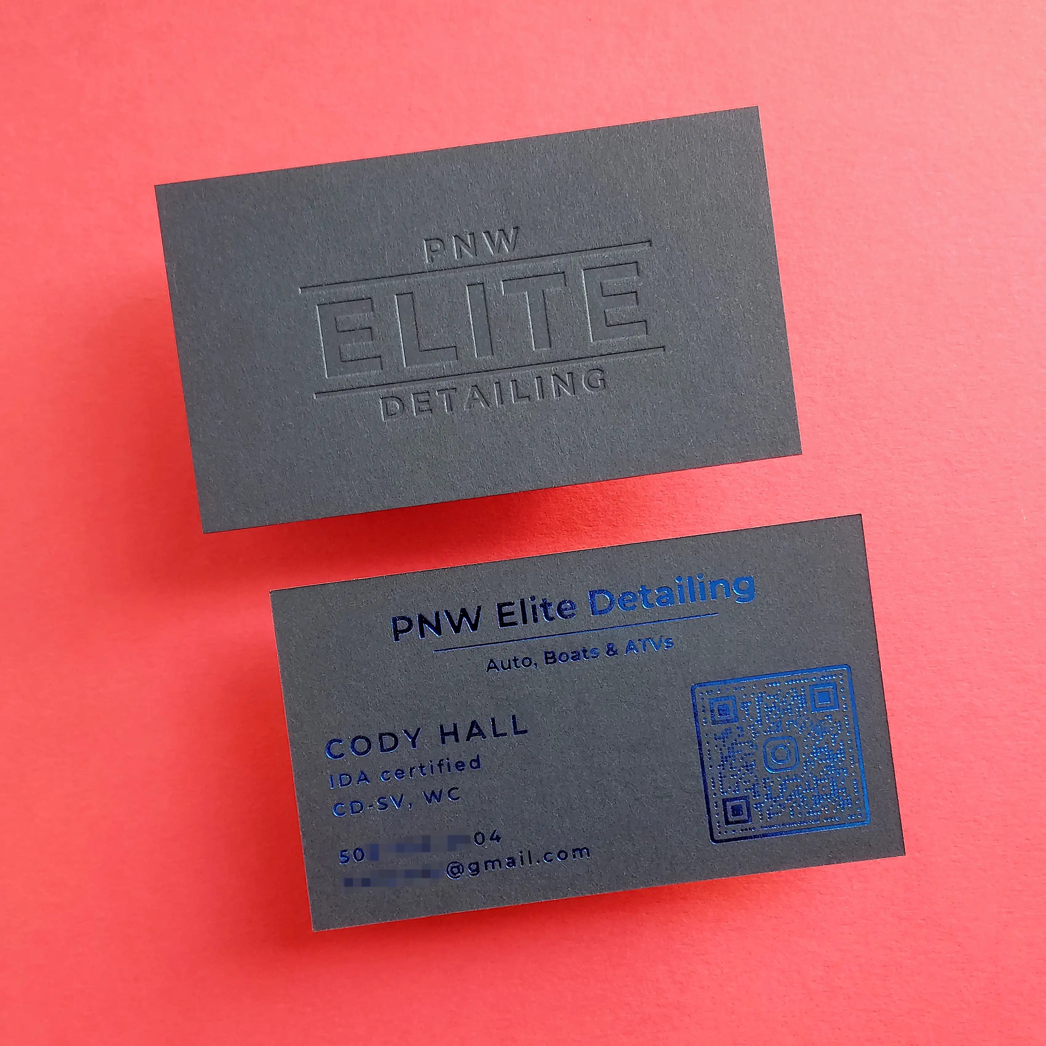 Buy Monogrammed Custom Black Business Cards – Personal Branding | OddPlanPrint