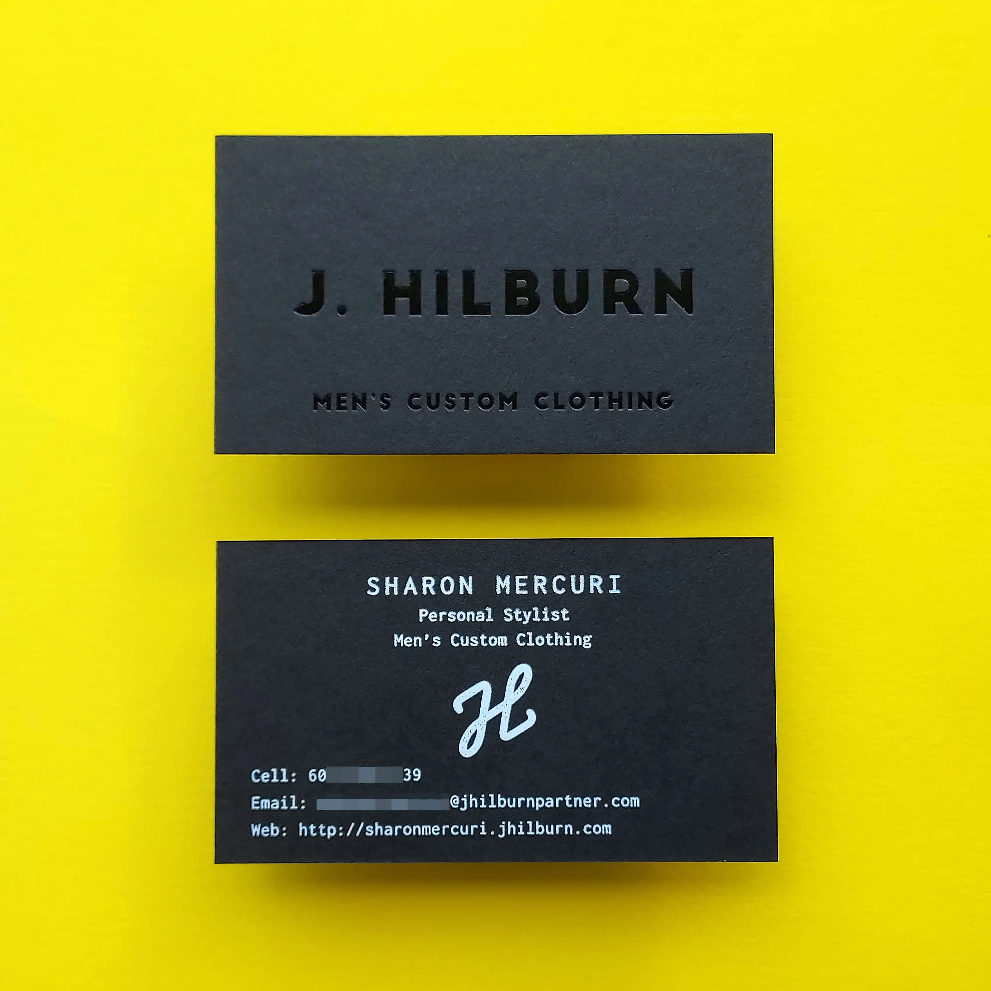 Buy Heavyweight Custom Black Business Cards – Maximum Thickness | OddPlanPrint