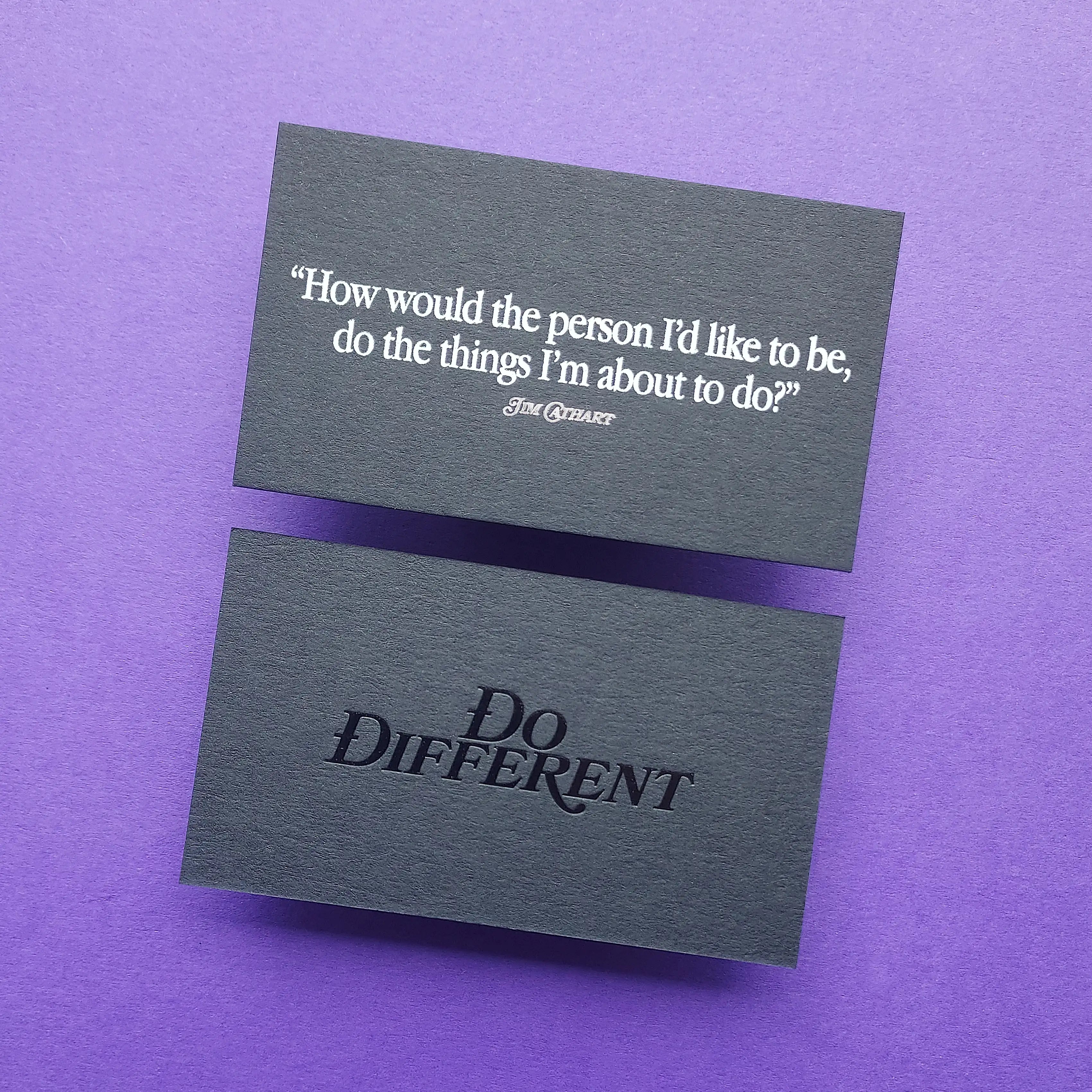 Buy Ultra Premium Custom Black Business Cards – Minimal Luxe | OddPlanPrint