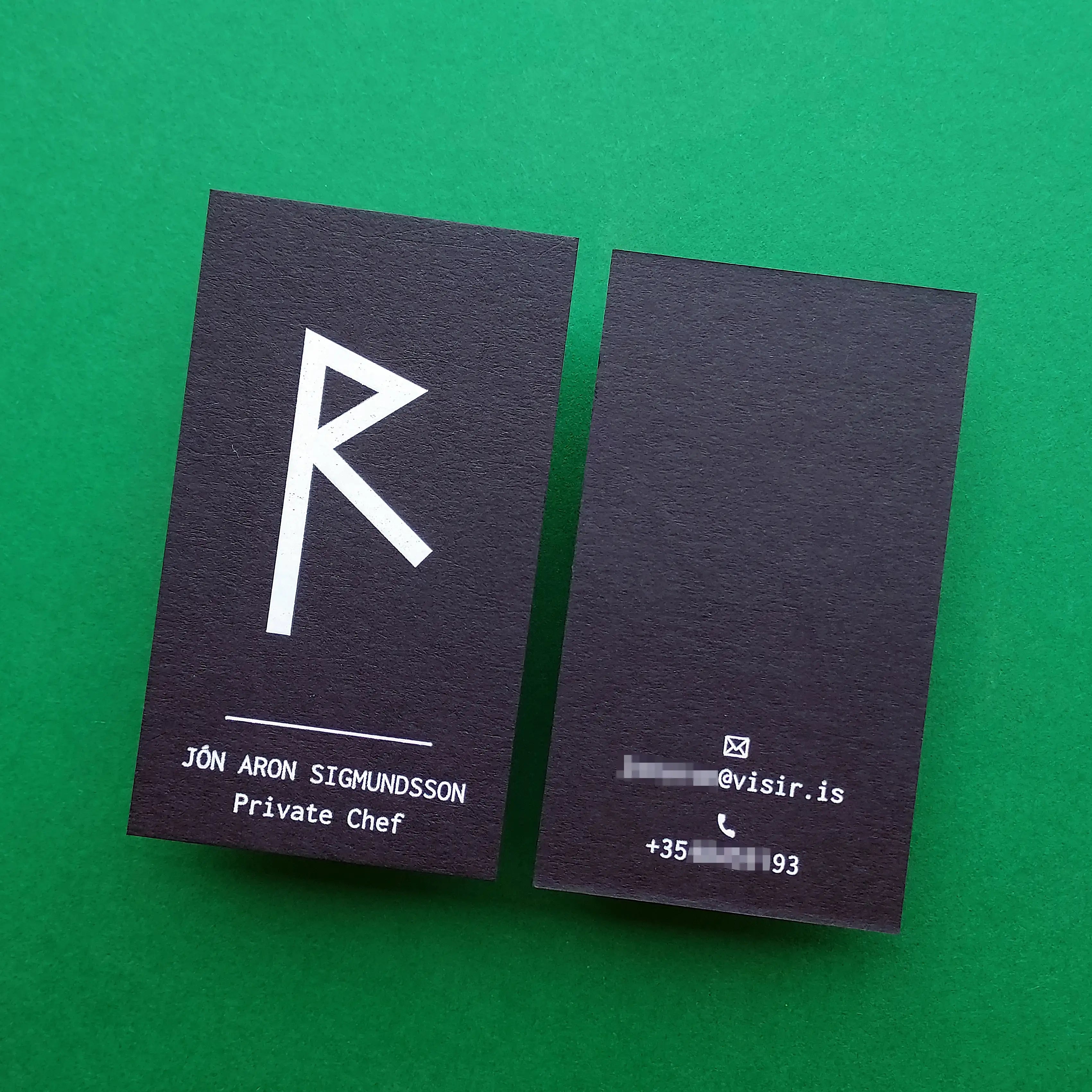 Buy High-Impact Custom Black Business Cards – White Print | OddPlanPrint