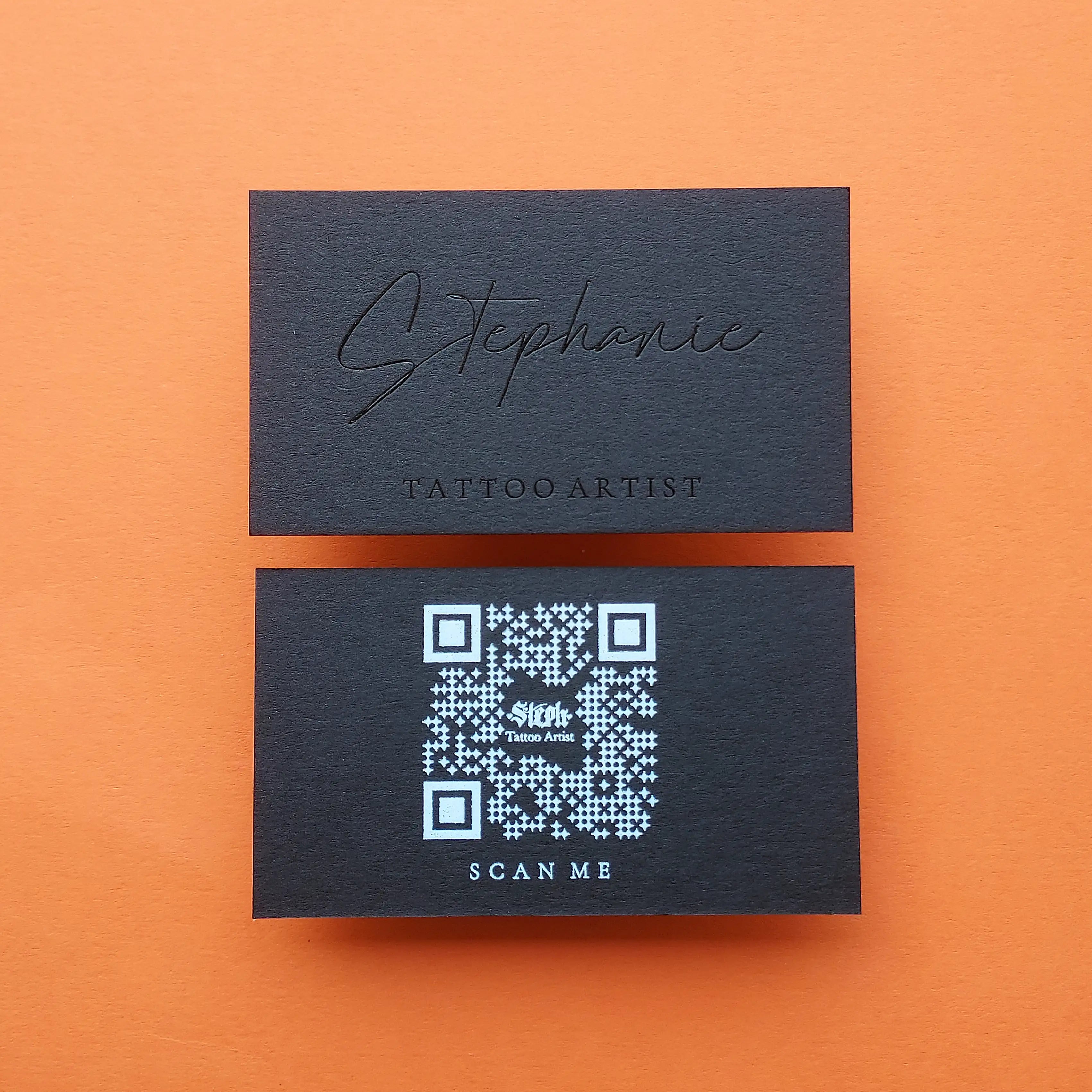 Buy Custom Finish Black Business Cards – Elegant Blackout | OddPlanPrint