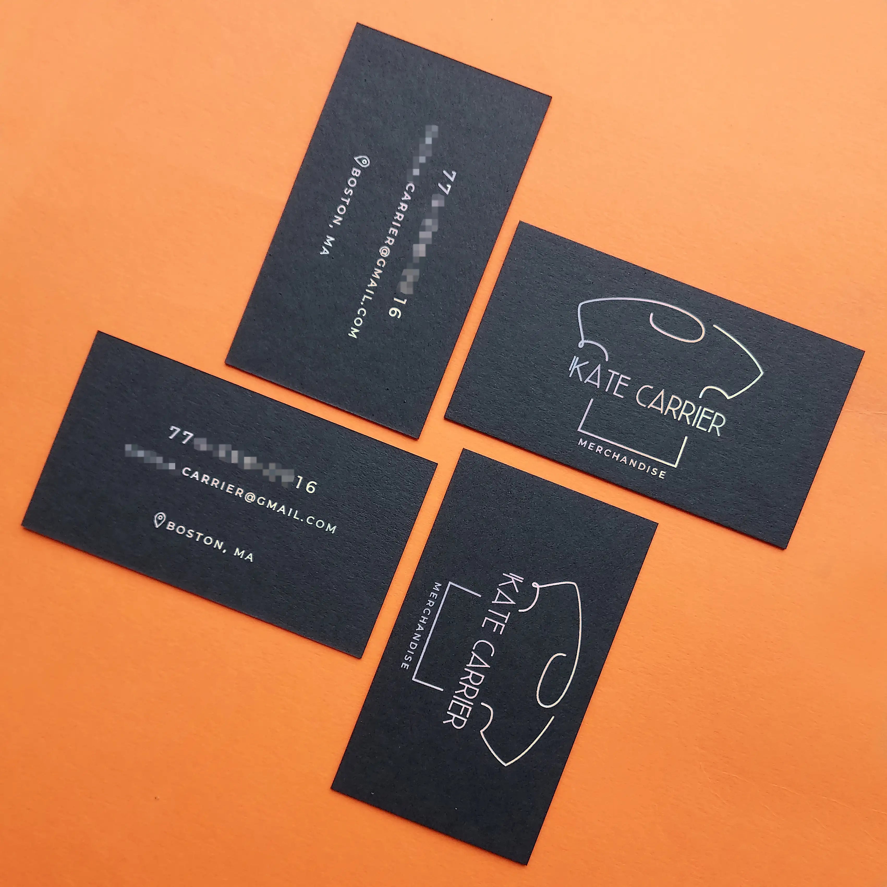 Buy Custom Design Black Business Cards – Hologram + Foil Combo | OddPlanPrint