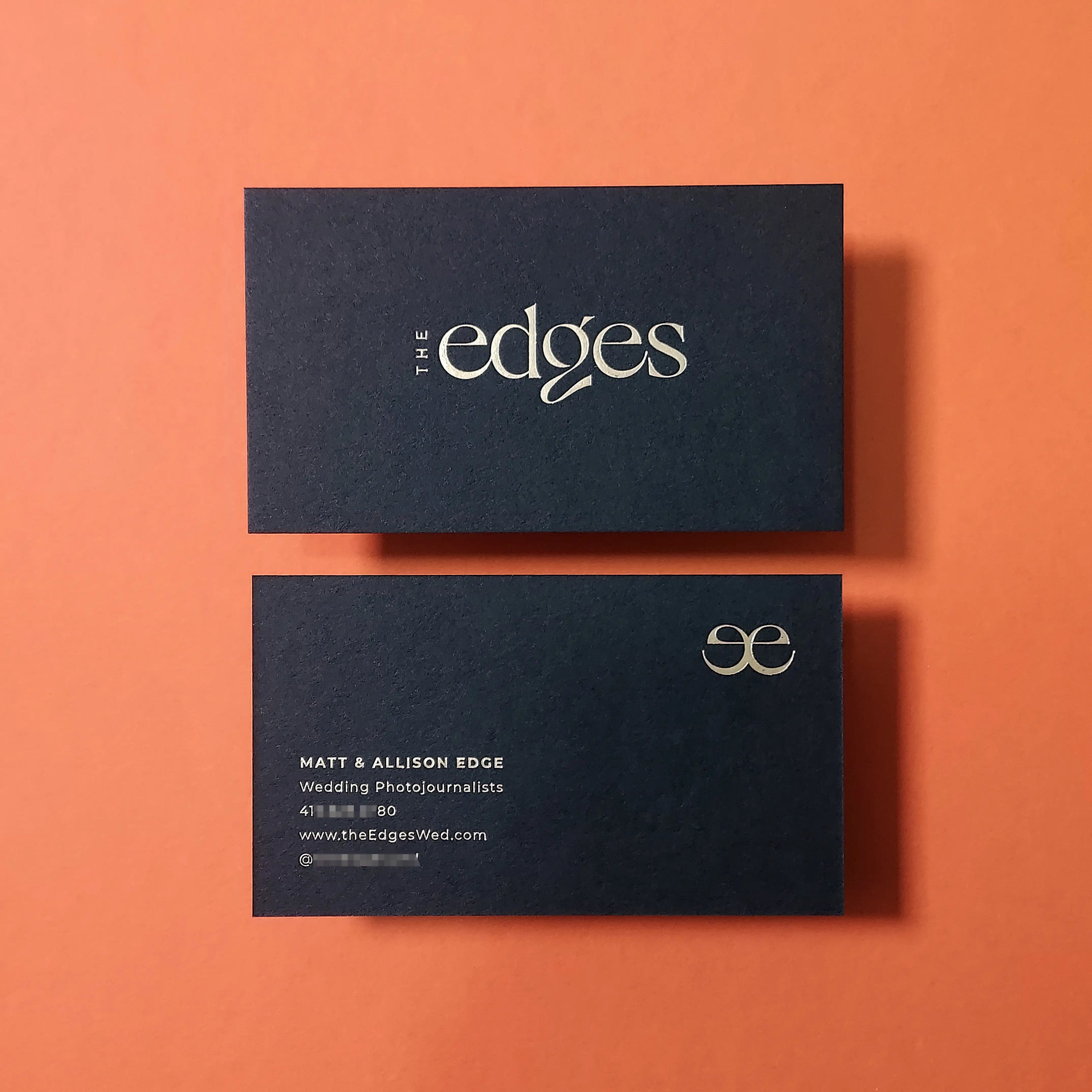 Buy Sleek Custom Black Business Cards – Deep Ink Black Look | OddPlanPrint