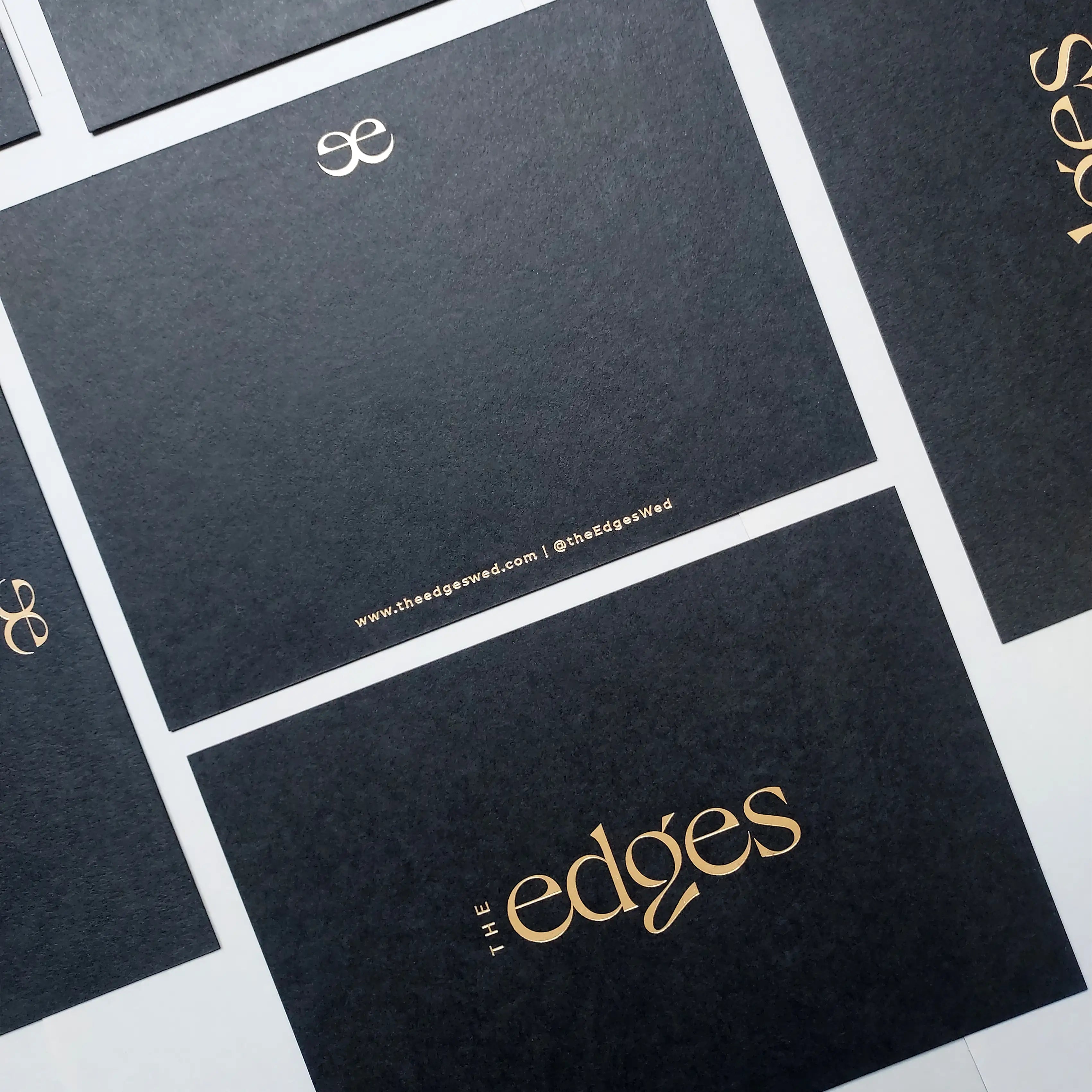Buy Luxe Black Postcards – Foil-Pressed Thick Paper | OddPlanPrint