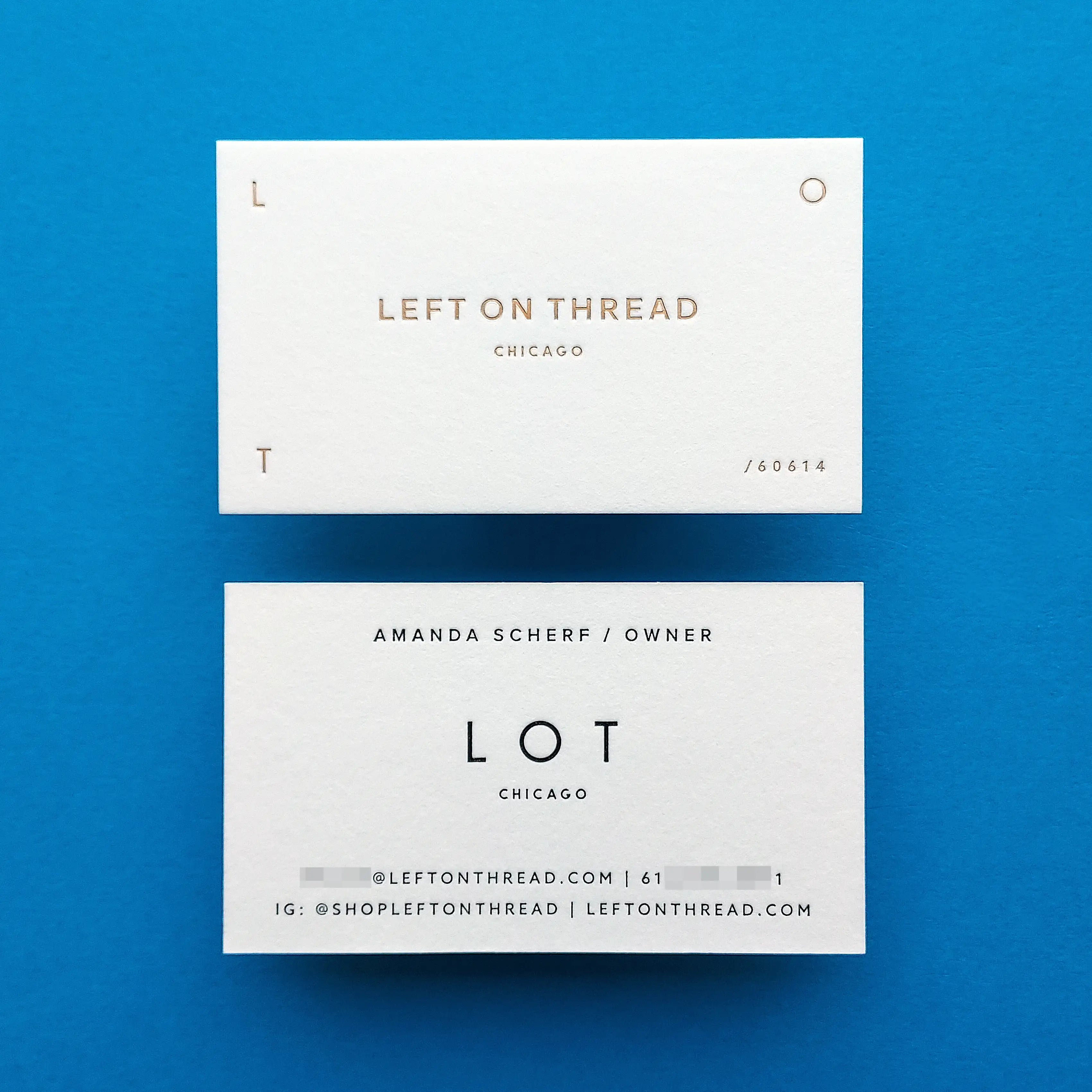 Buy Refined Custom Cotton Business Cards – Subtle Deboss Accent | OddPlanPrint