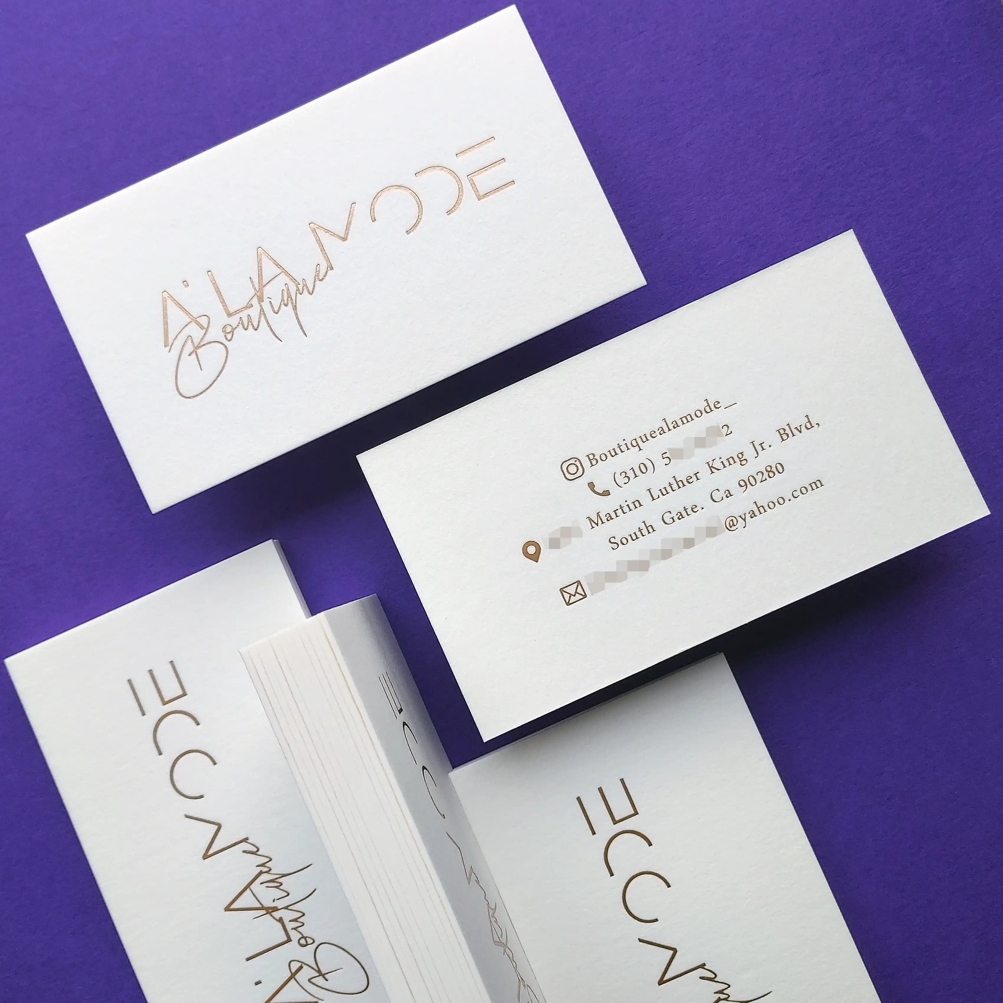 Buy Chic Custom Cotton Business Cards – Minimalist Outline | OddPlanPrint