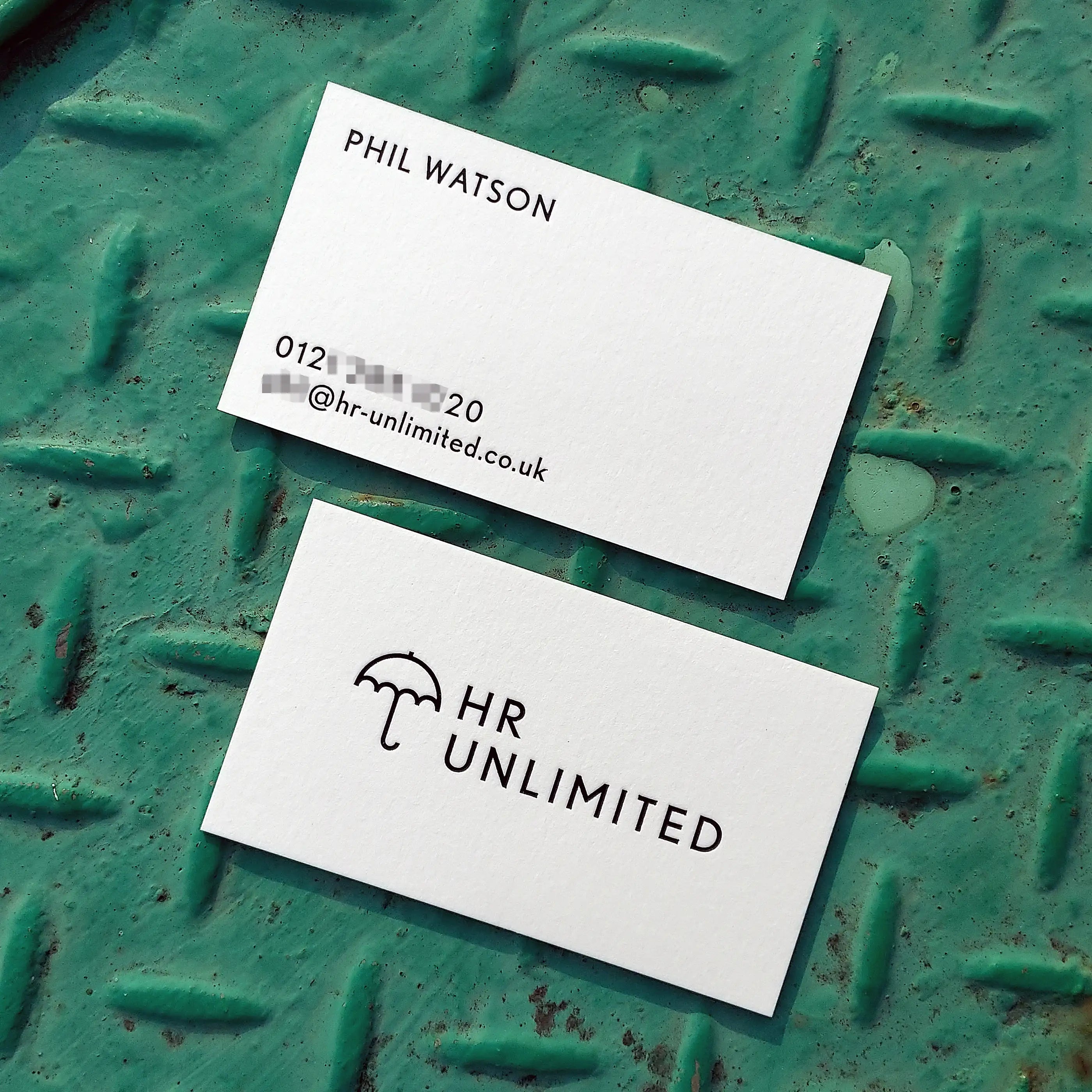 Buy Distinct Custom Cotton Business Cards – Letterpress Look | OddPlanPrint