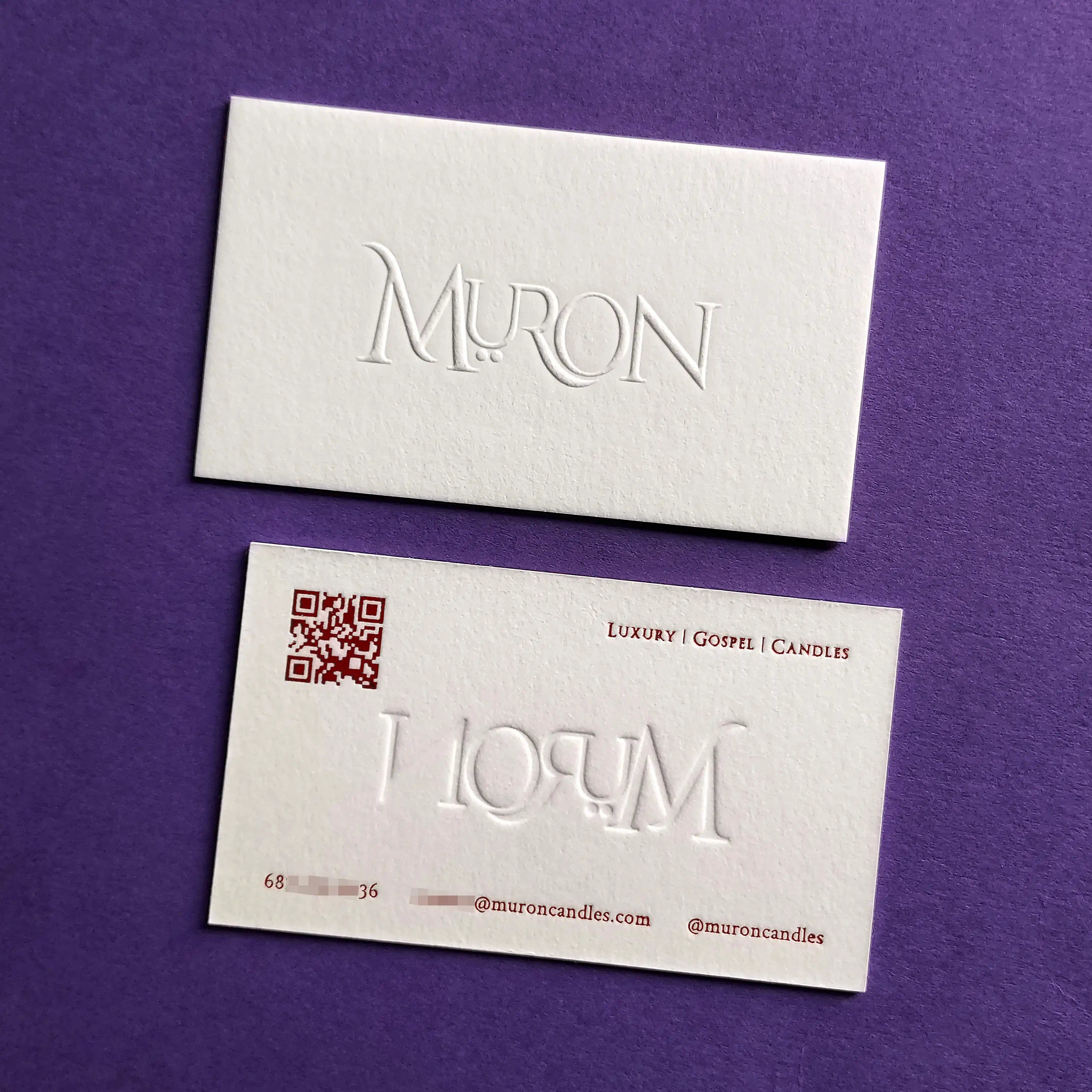 Buy Fast Embossed Business Cards - Same-Day Production - OddPlanPrint