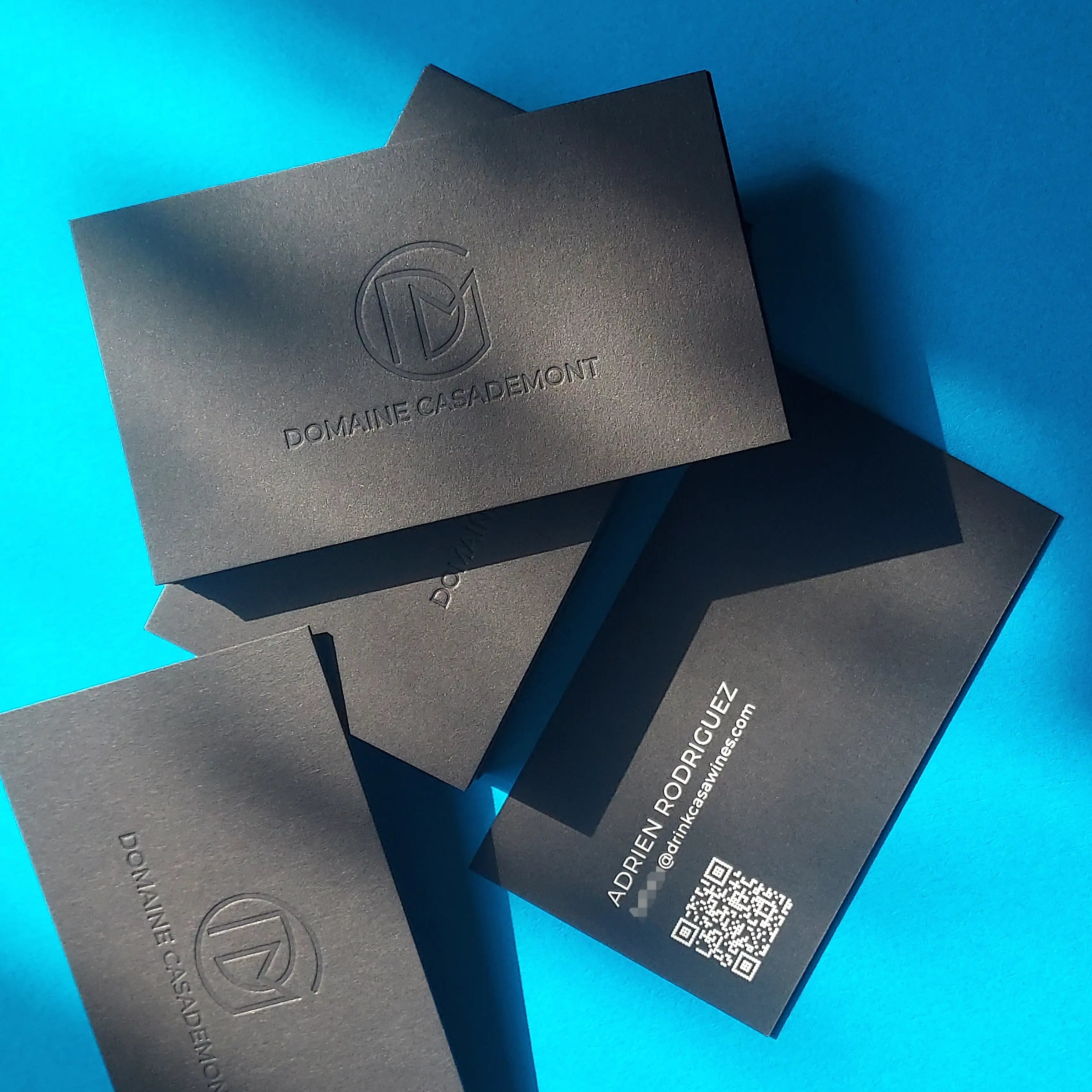 Buy Custom Shape Custom Black Business Cards – Edge Innovation | OddPlanPrint