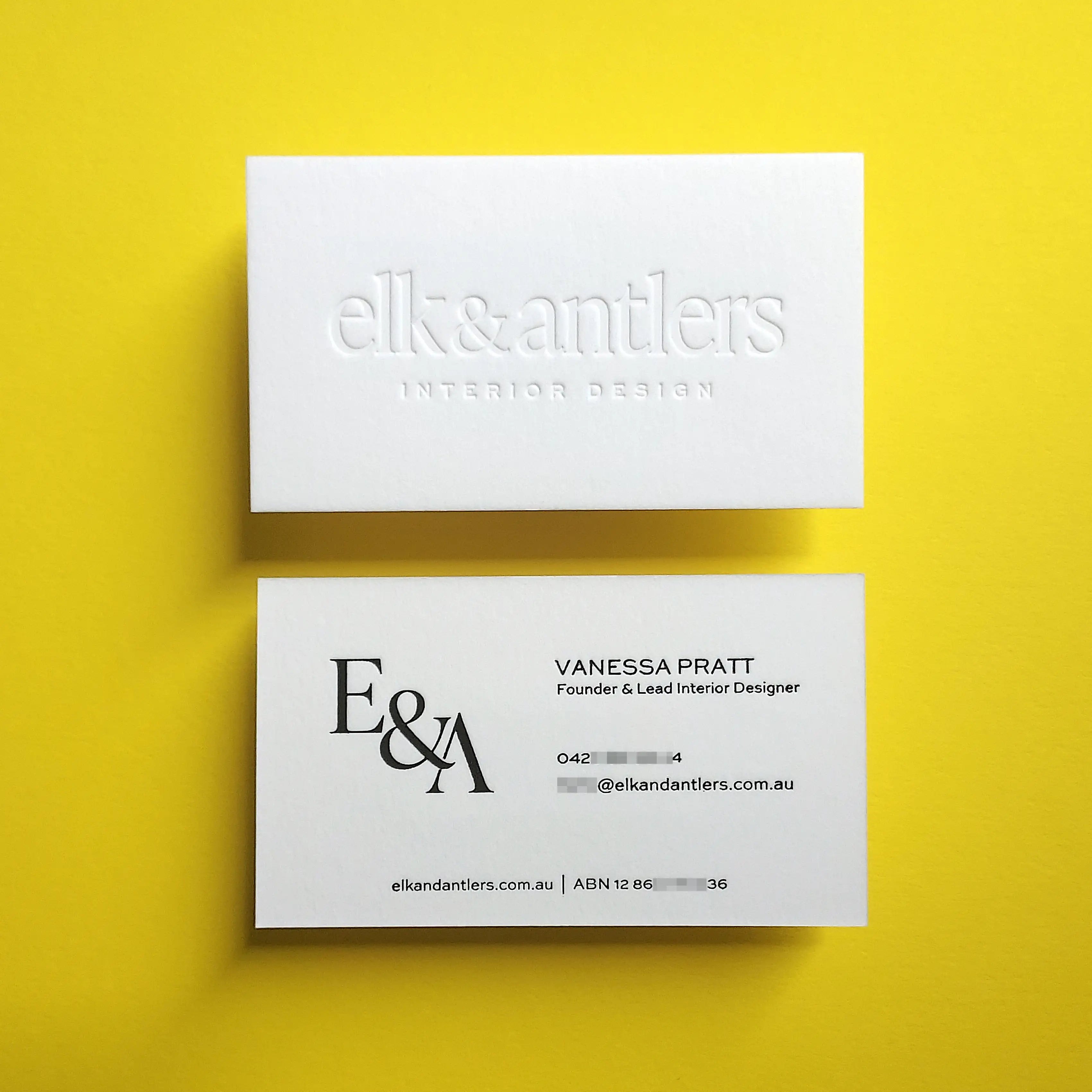 Buy Modern Custom Cotton Business Cards – Clean Edge Profile | OddPlanPrint