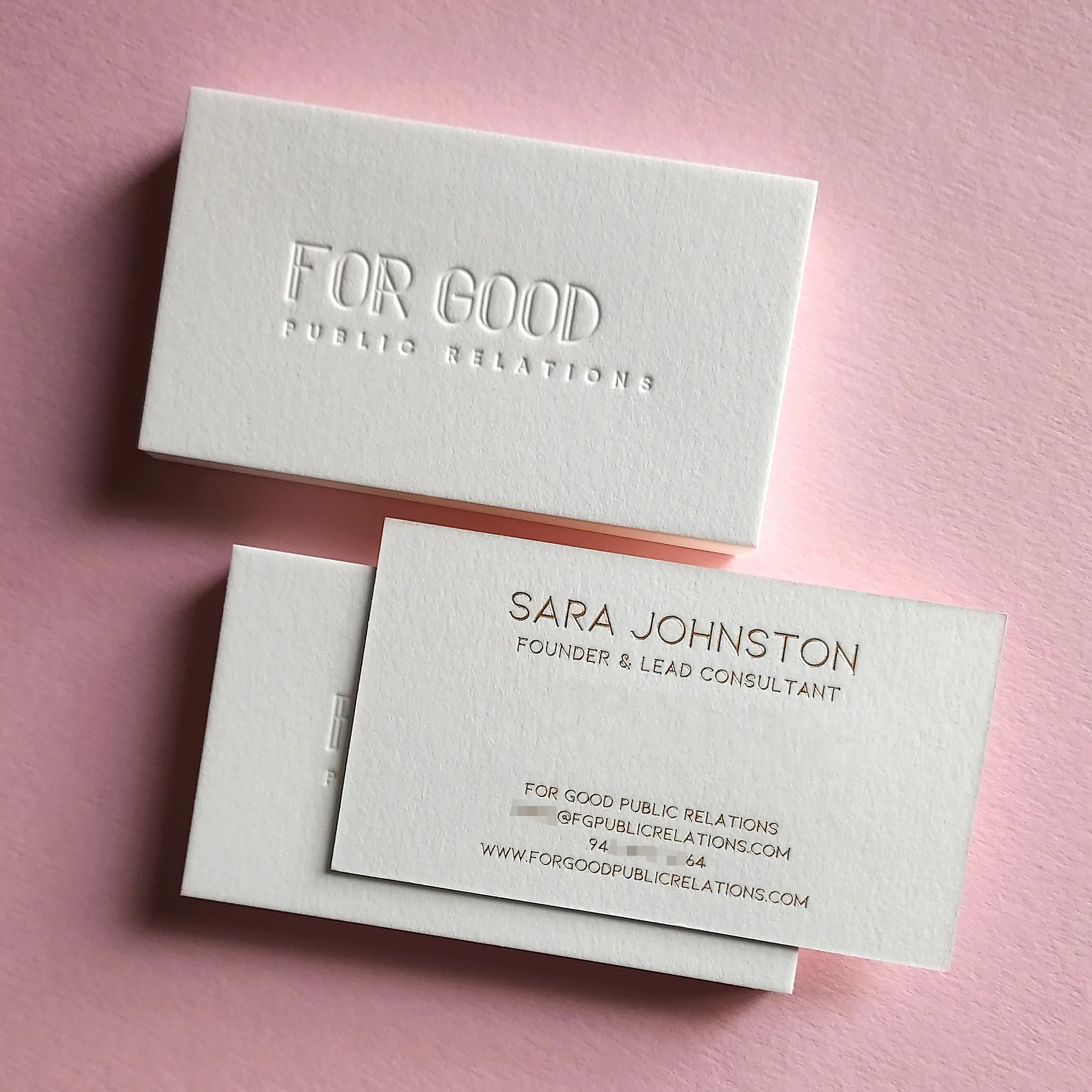 Buy Sleek Custom Cotton Business Cards – Rimless Design | OddPlanPrint