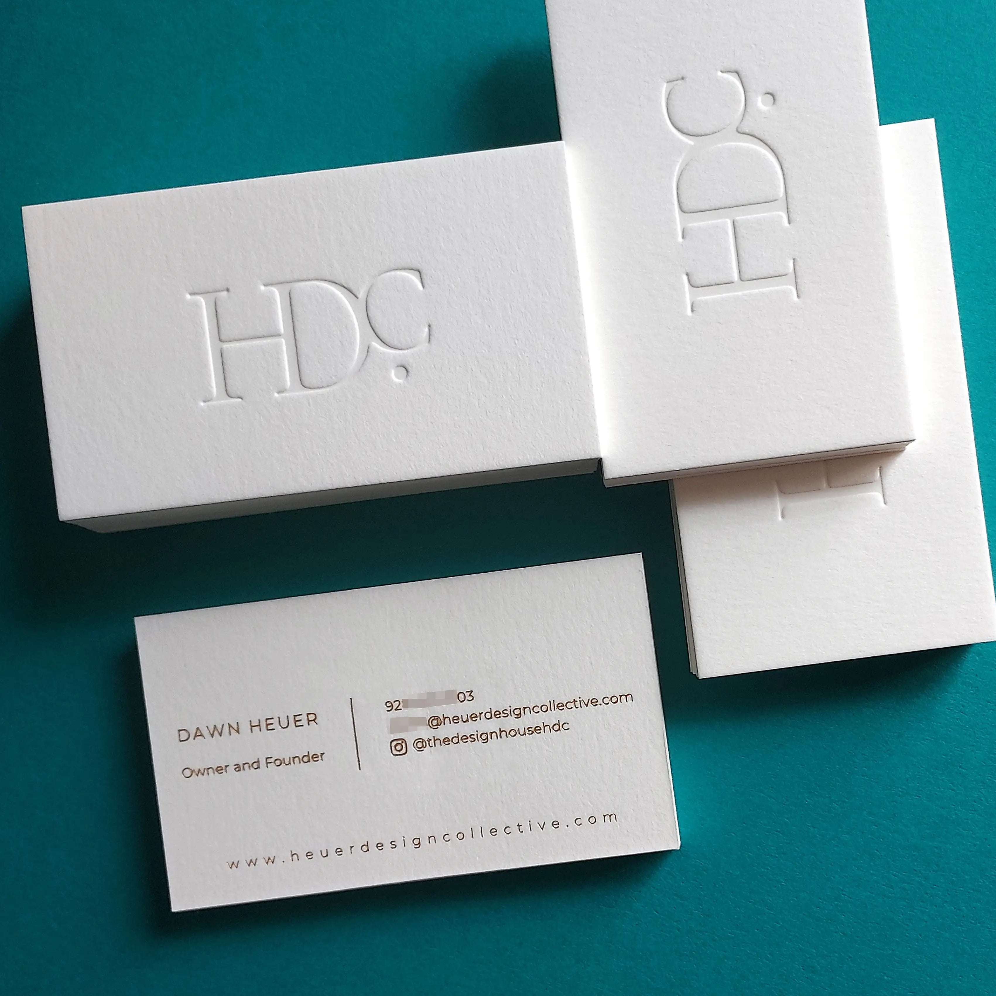 Buy Artistic Matte Custom Cotton Business Cards – Emboss Detail | OddPlanPrint