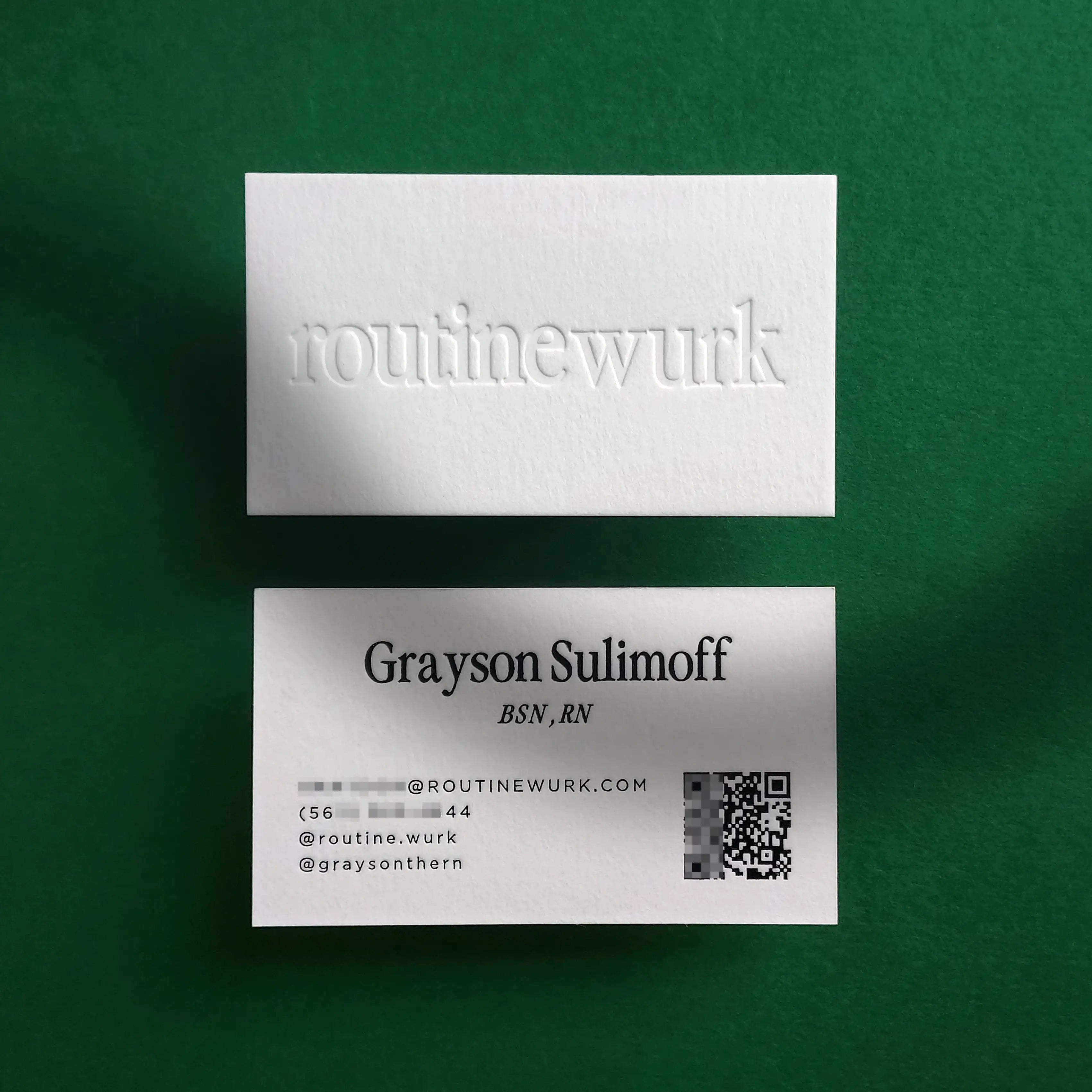 Buy Crisp Typography Custom Cotton Business Cards – Deep Cotton Stock | OddPlanPrint