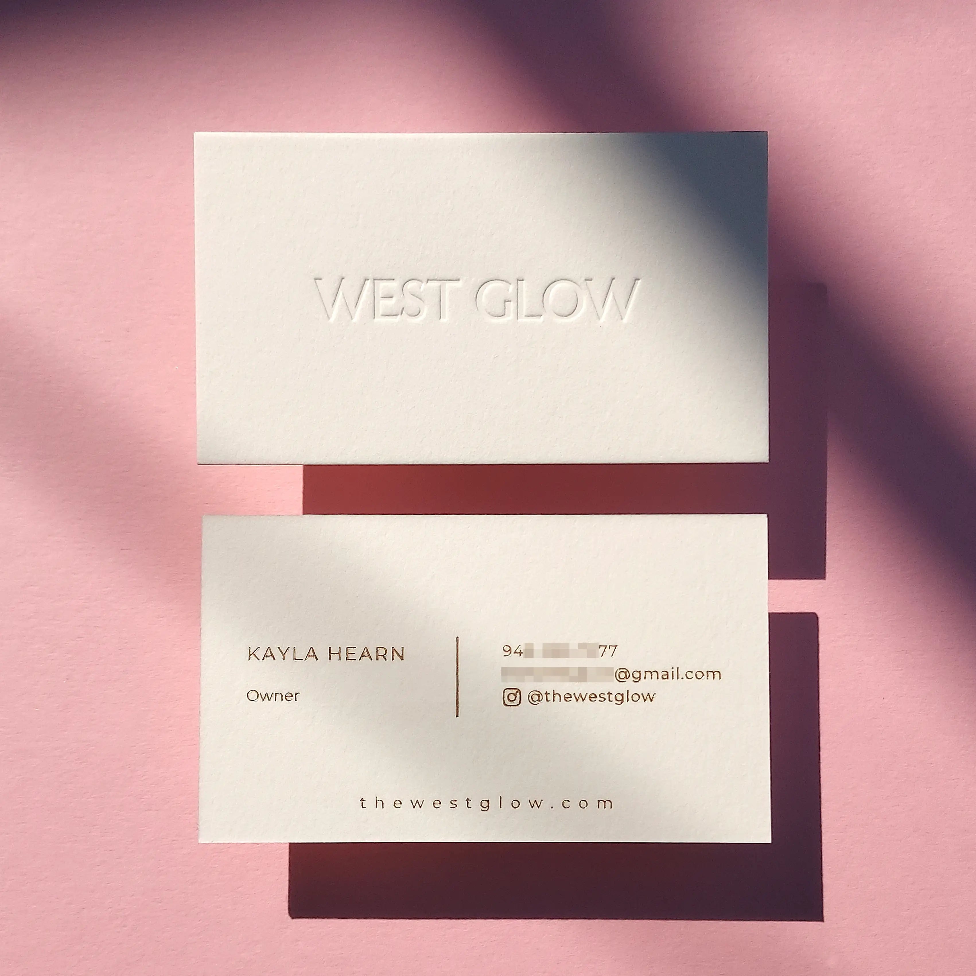 Buy Boutique Debossed Cards – Custom Logo Printing | OddPlanPrint