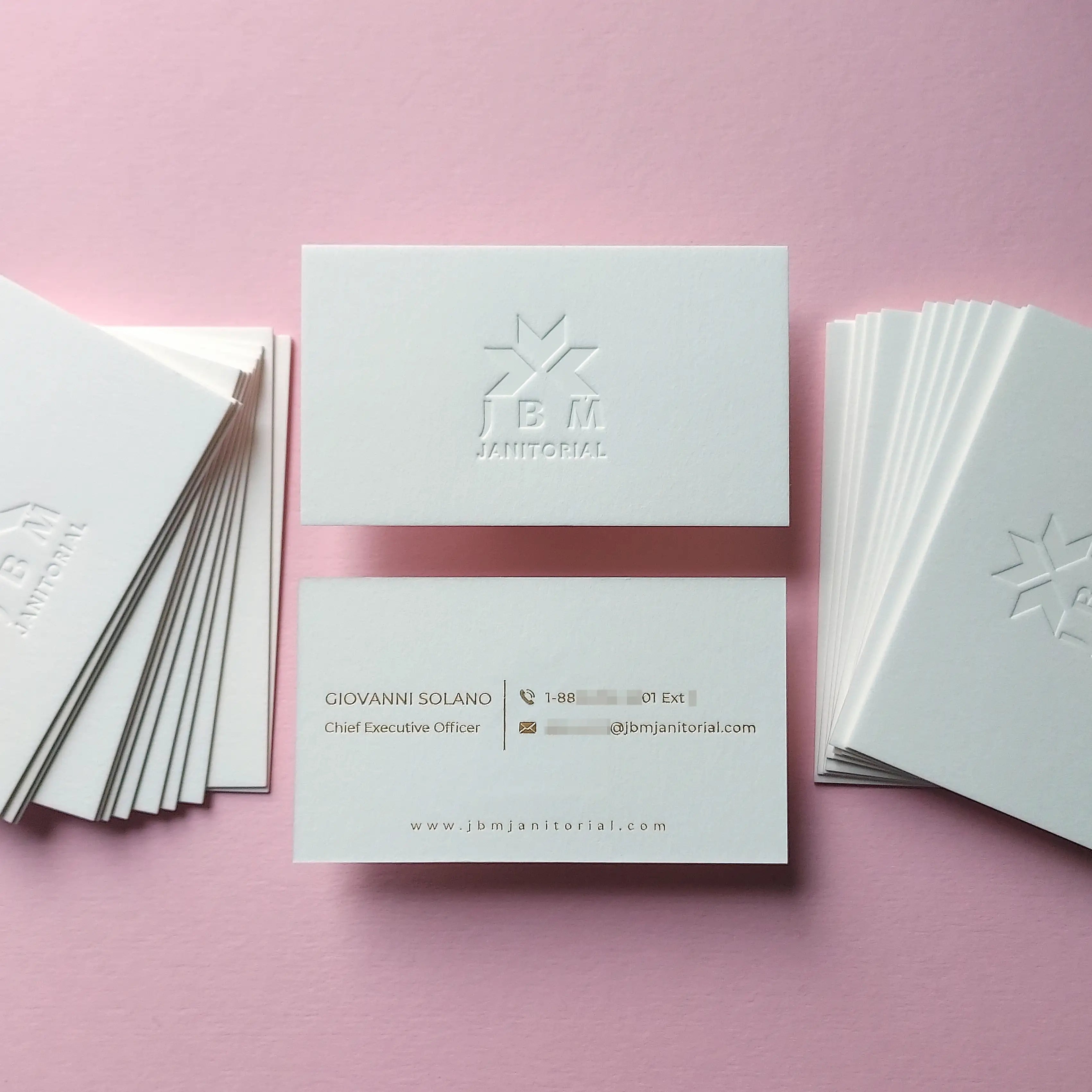 Buy Custom Typography Custom Cotton Business Cards – Logo Display | OddPlanPrint