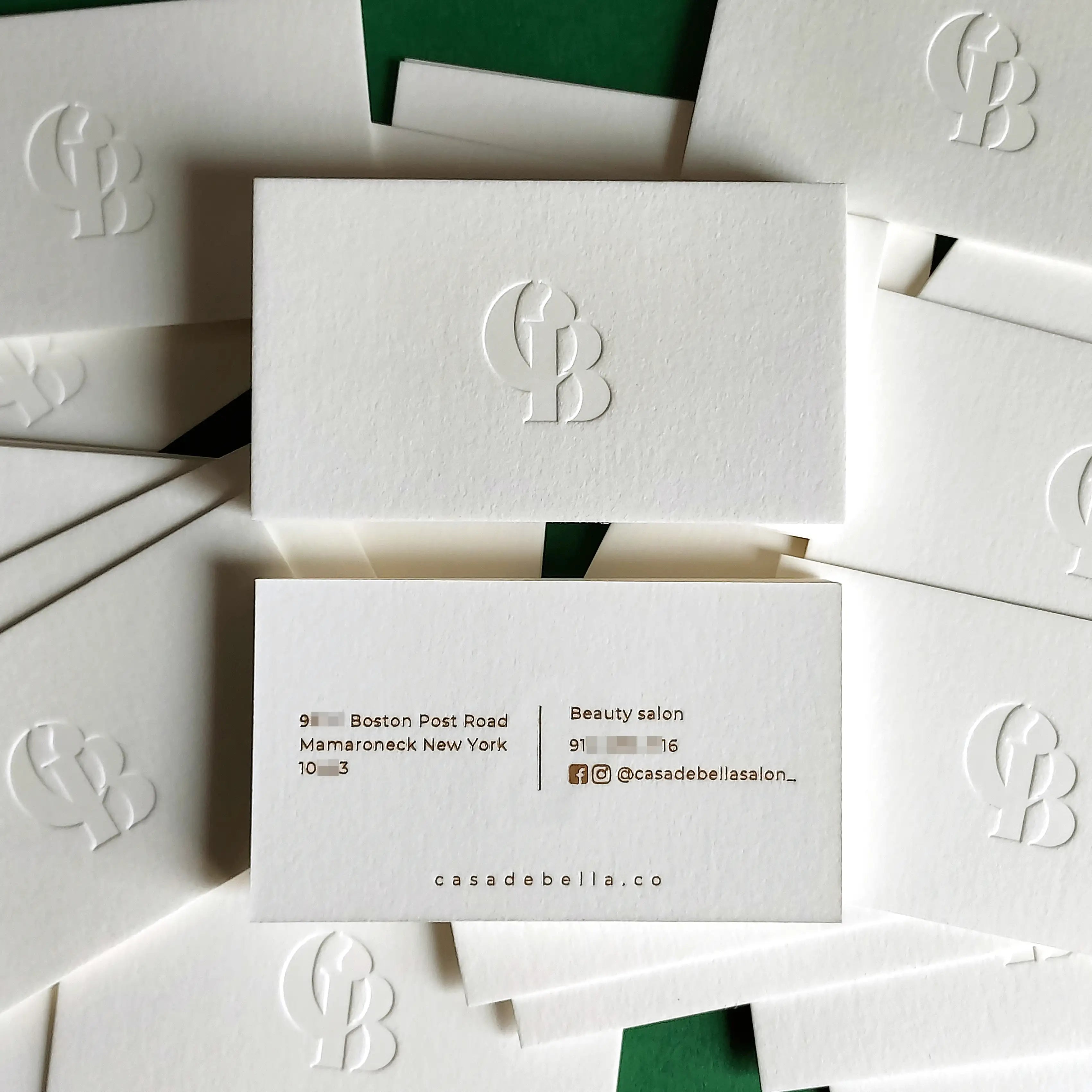 Buy Raised Foil Custom Cotton Business Cards – Subtle Shine | OddPlanPrint