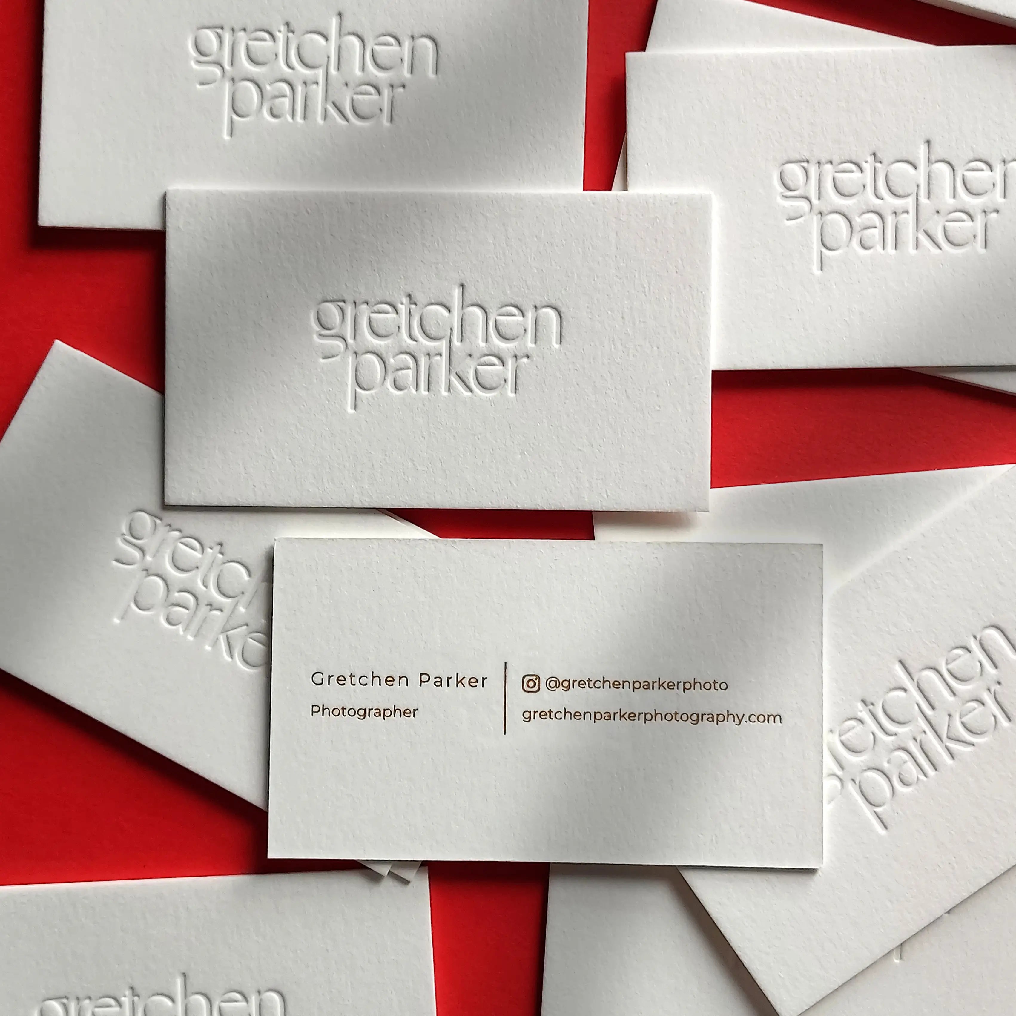 Buy Blind Debossed Business Cards – Monochrome Color Scheme | OddPlanPrint