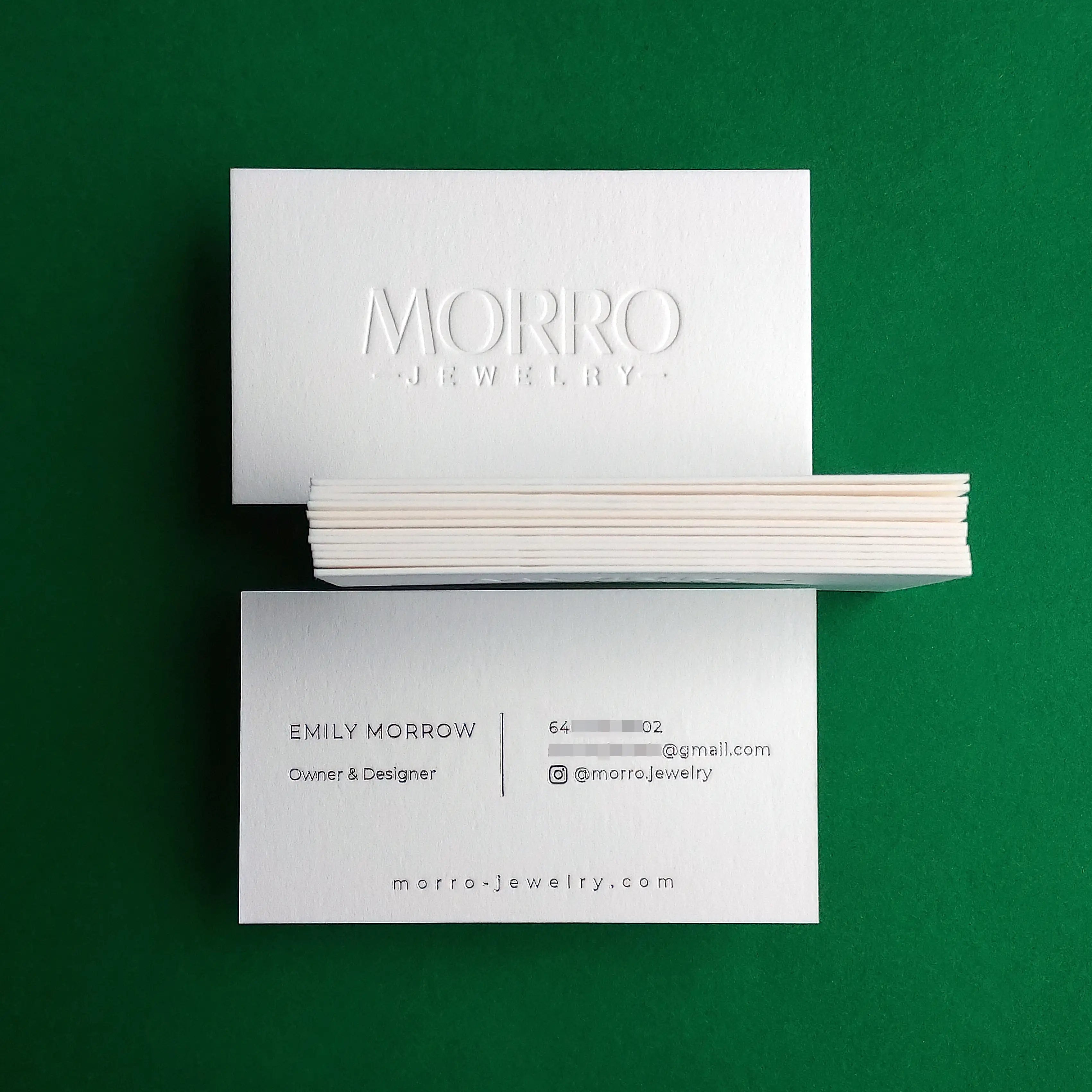 Buy Pearl Finish Custom Cotton Business Cards – Gloss Accent | OddPlanPrint