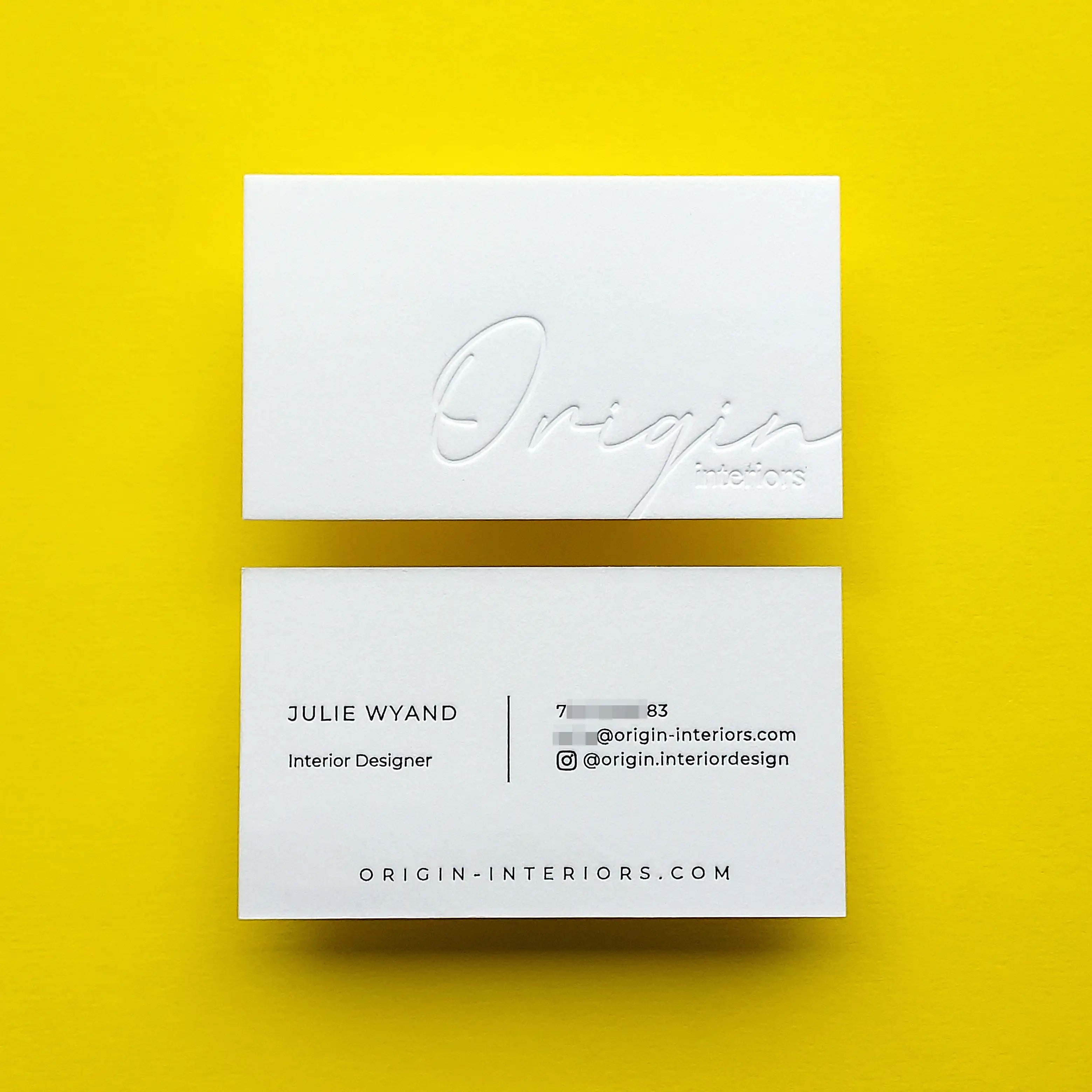 Buy Premium Cotton Die-Cut Business Cards – Soft Feel | OddPlanPrint