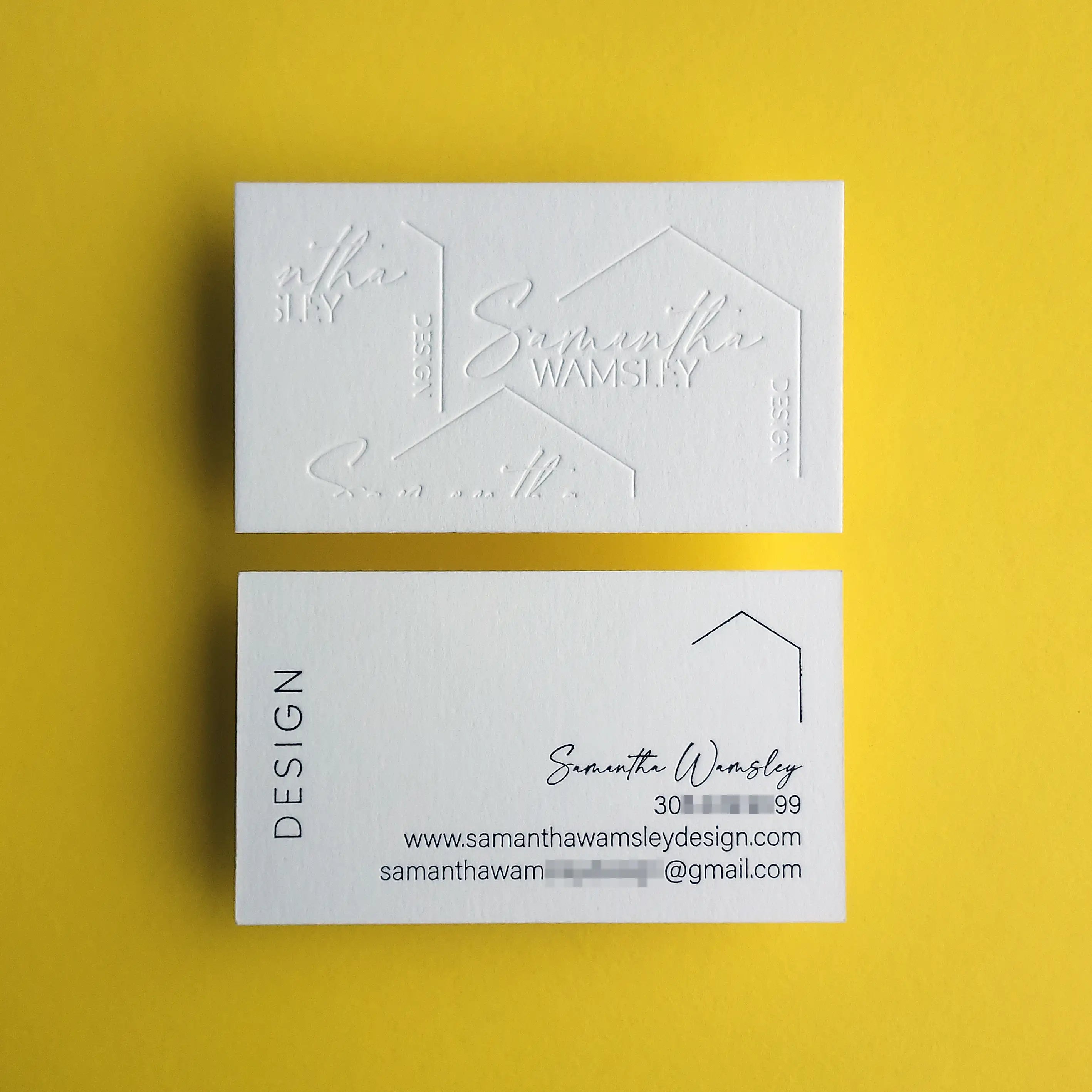 Buy Smart Custom Cotton Business Cards – Edge Detail Foil | OddPlanPrint