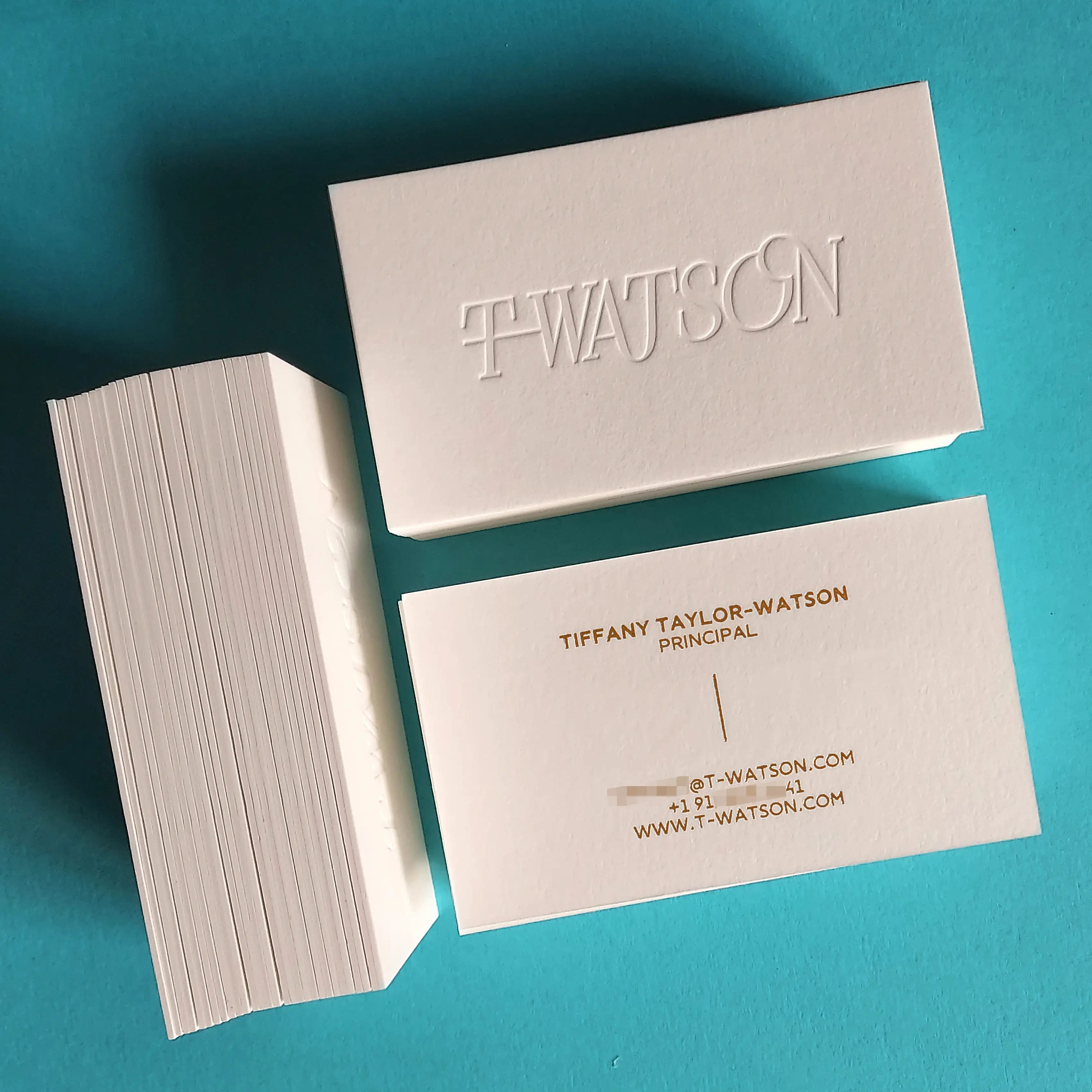 Buy Custom Texture Cards – Deboss and Gold foil | OddPlanPrint