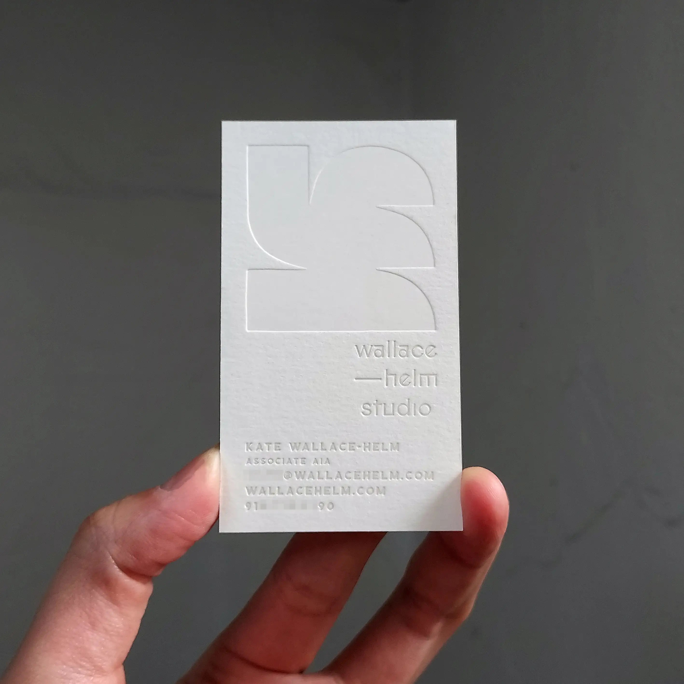 Buy Debossed Business Cards - Premium Paper Stock - OddPlanPrint