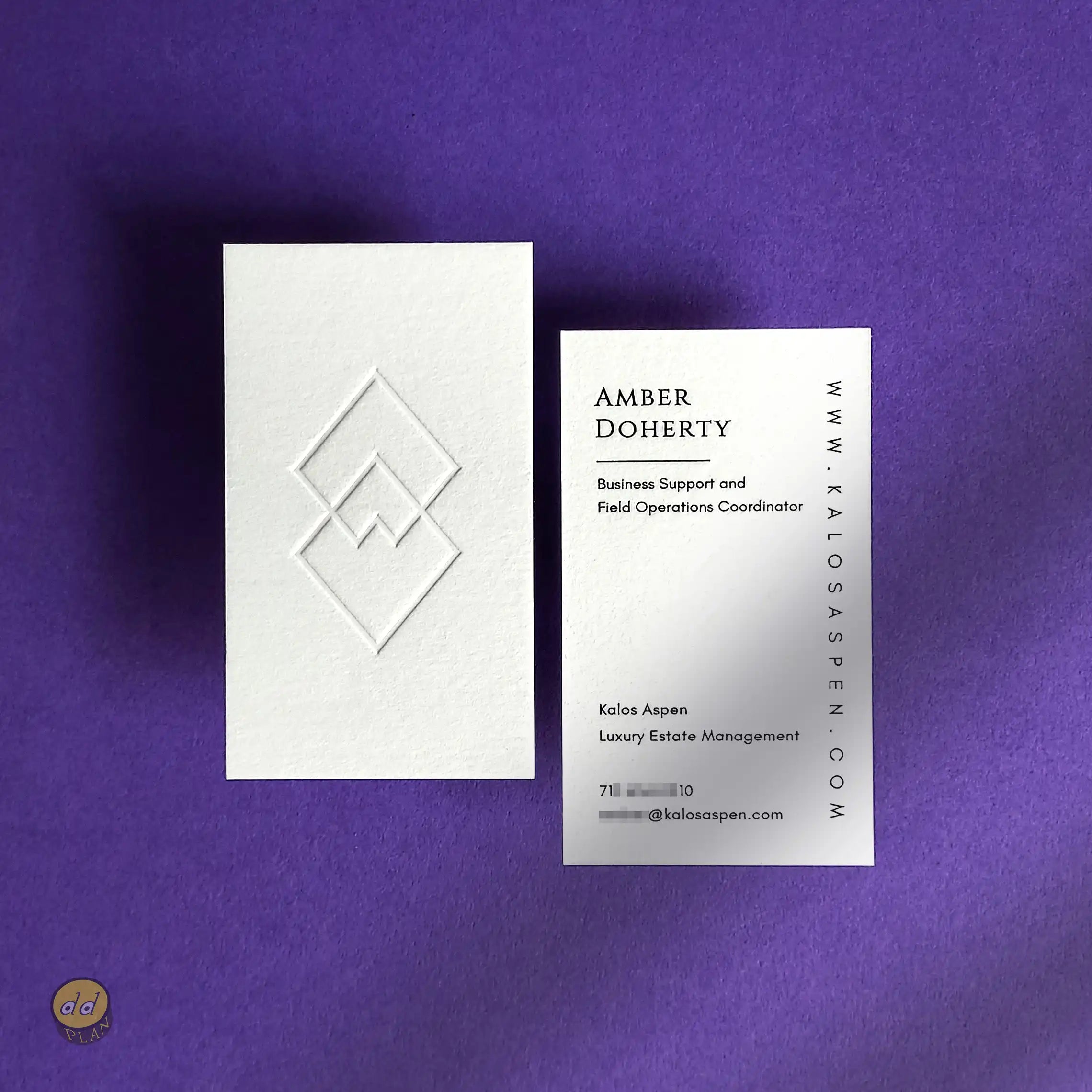 Order Luxury Business Cards – Blind Deboss logo | OddPlanPrint