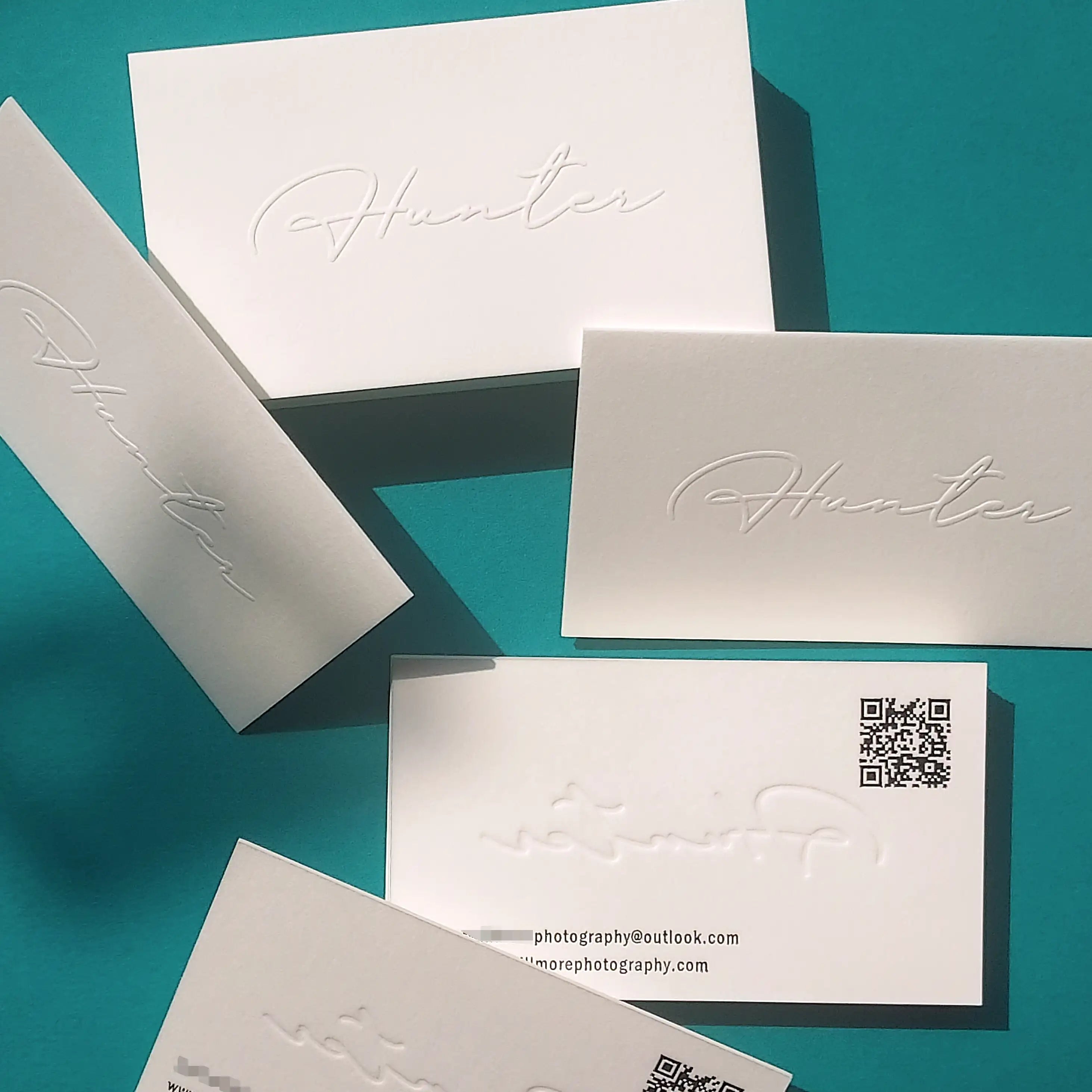Buy Monoline Script Custom Cotton Business Cards – Refined Touch | OddPlanPrint