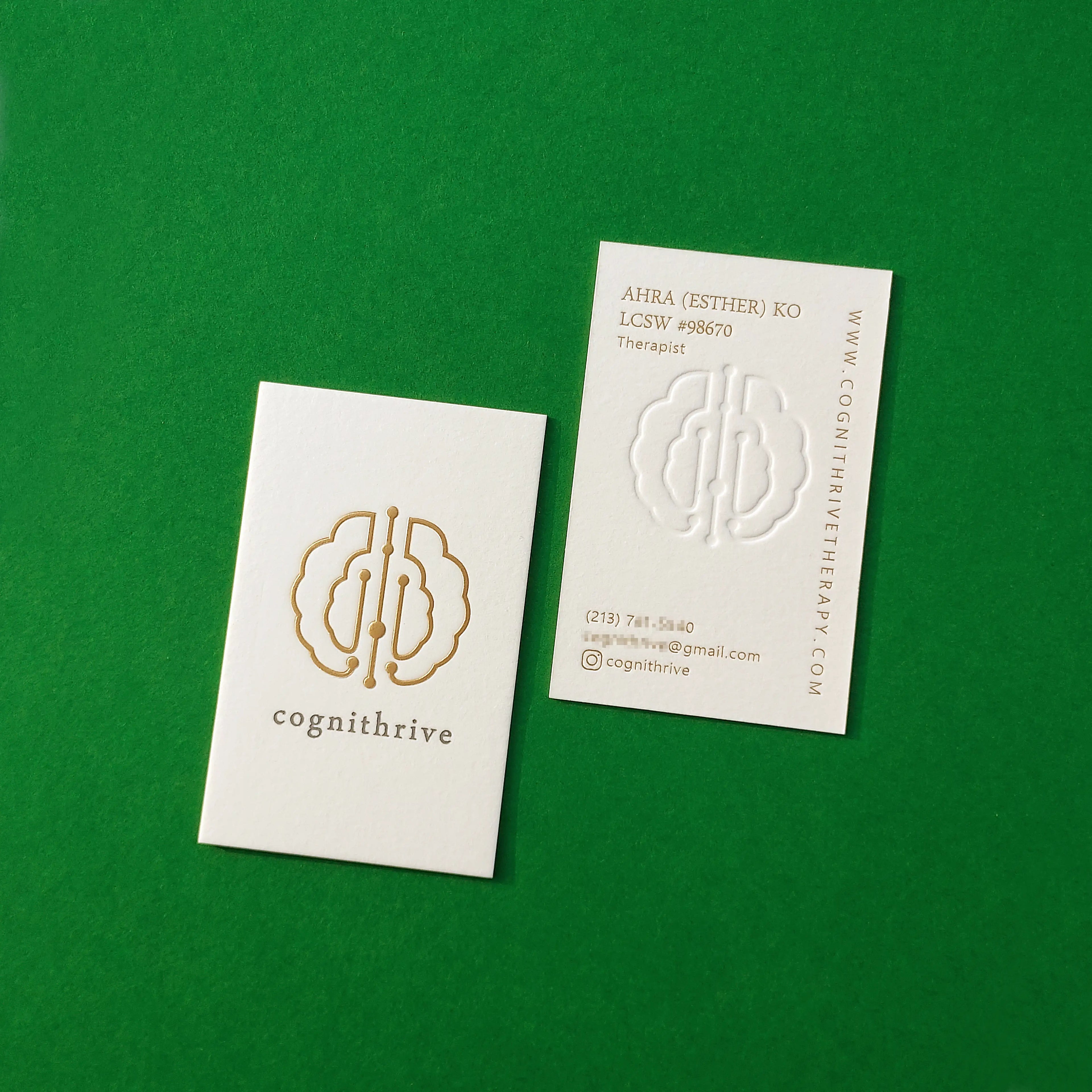 Buy Designer’s Choice Custom Cotton Business Cards – Minimal Foil | OddPlanPrint