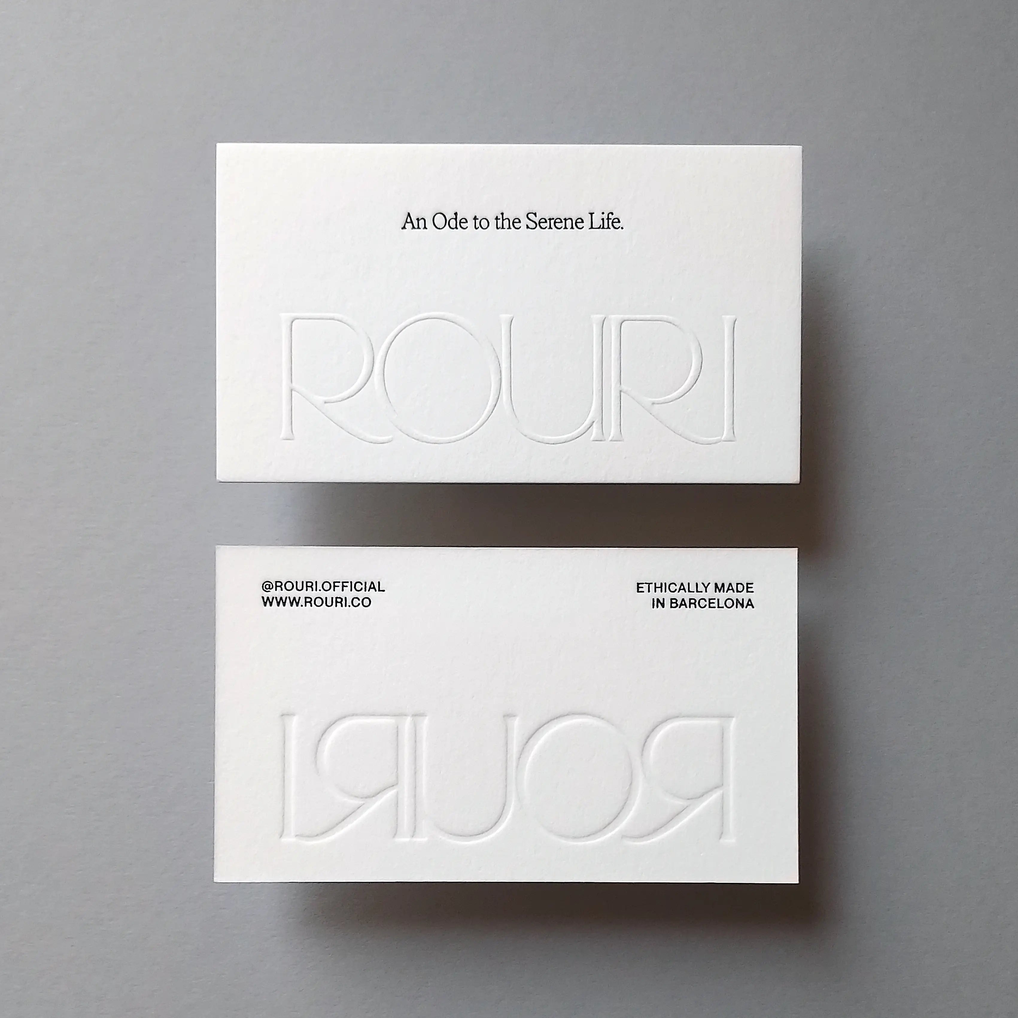 Buy Handmade Embossed Business Cards - Heavy Cotton Stock - OddPlanPrint