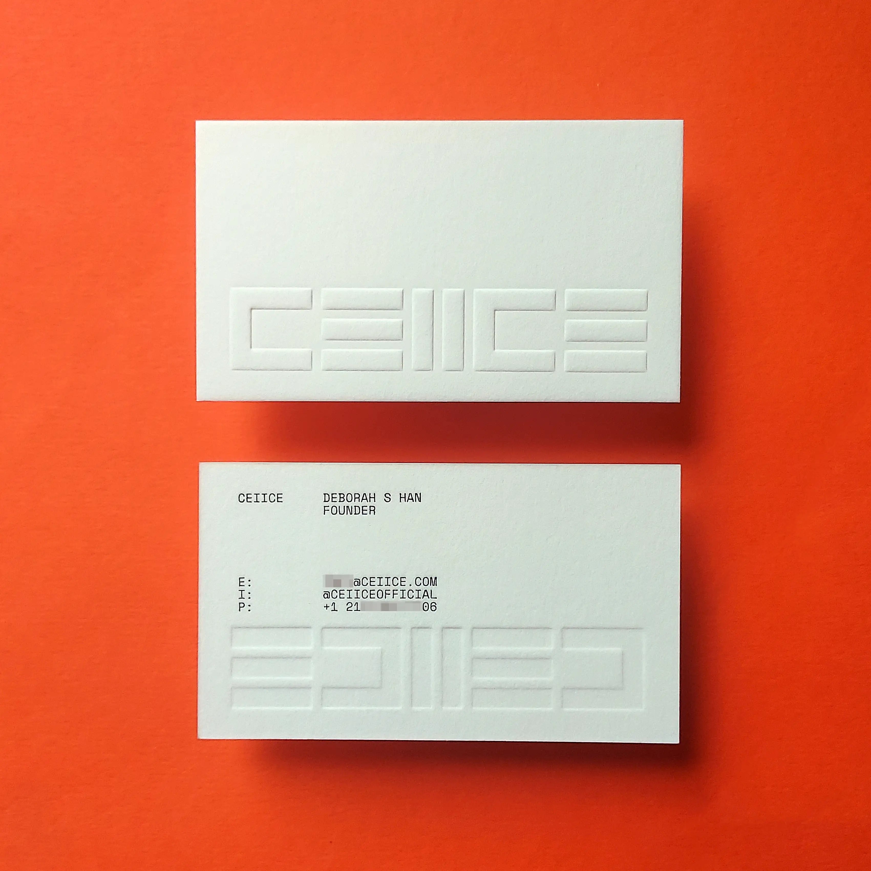 Buy Luxury Embossed Business Cards - Deep Raised Text - OddPlanPrint