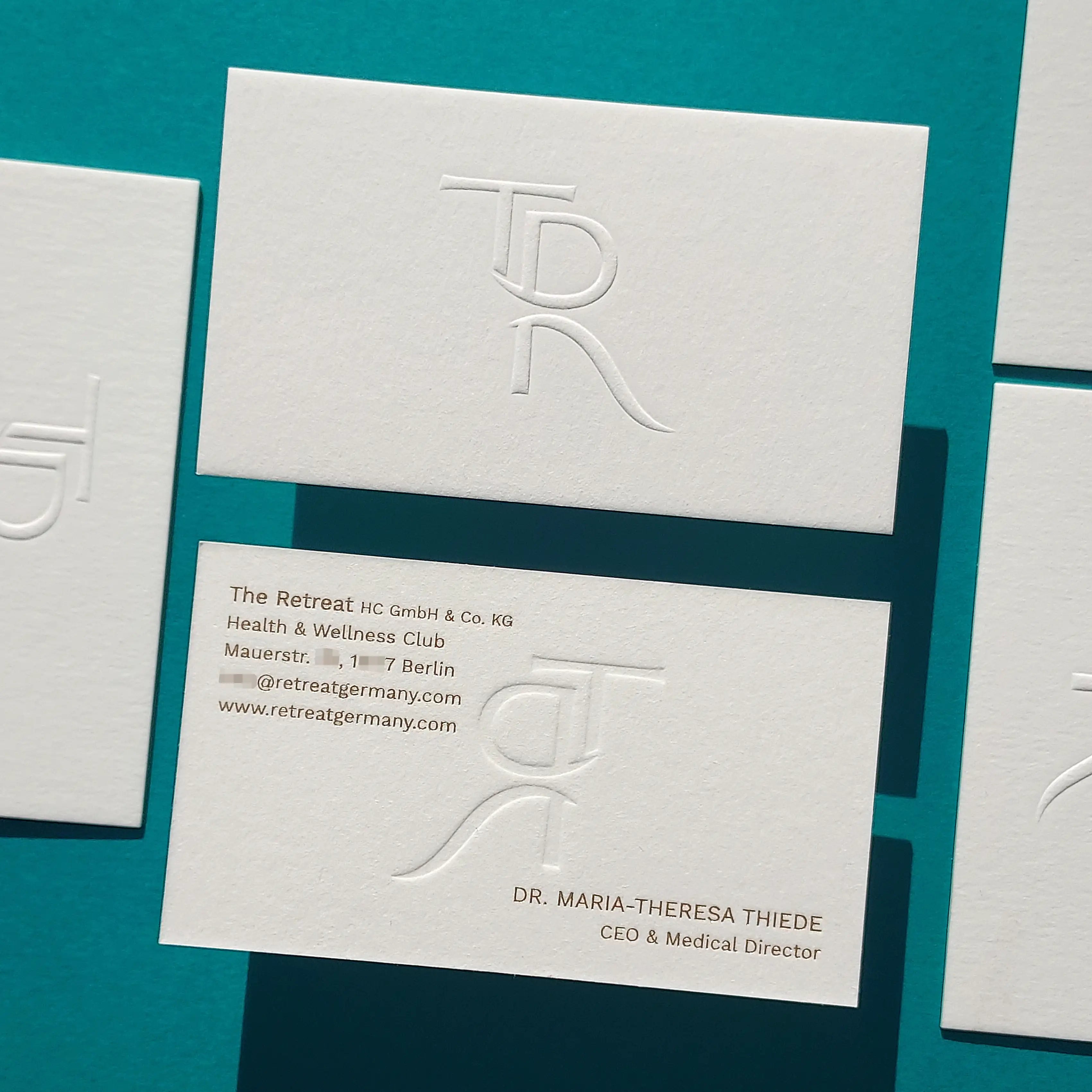Buy Refined Embossed Business Cards - Embossed Foil Detail - OddPlanPrint