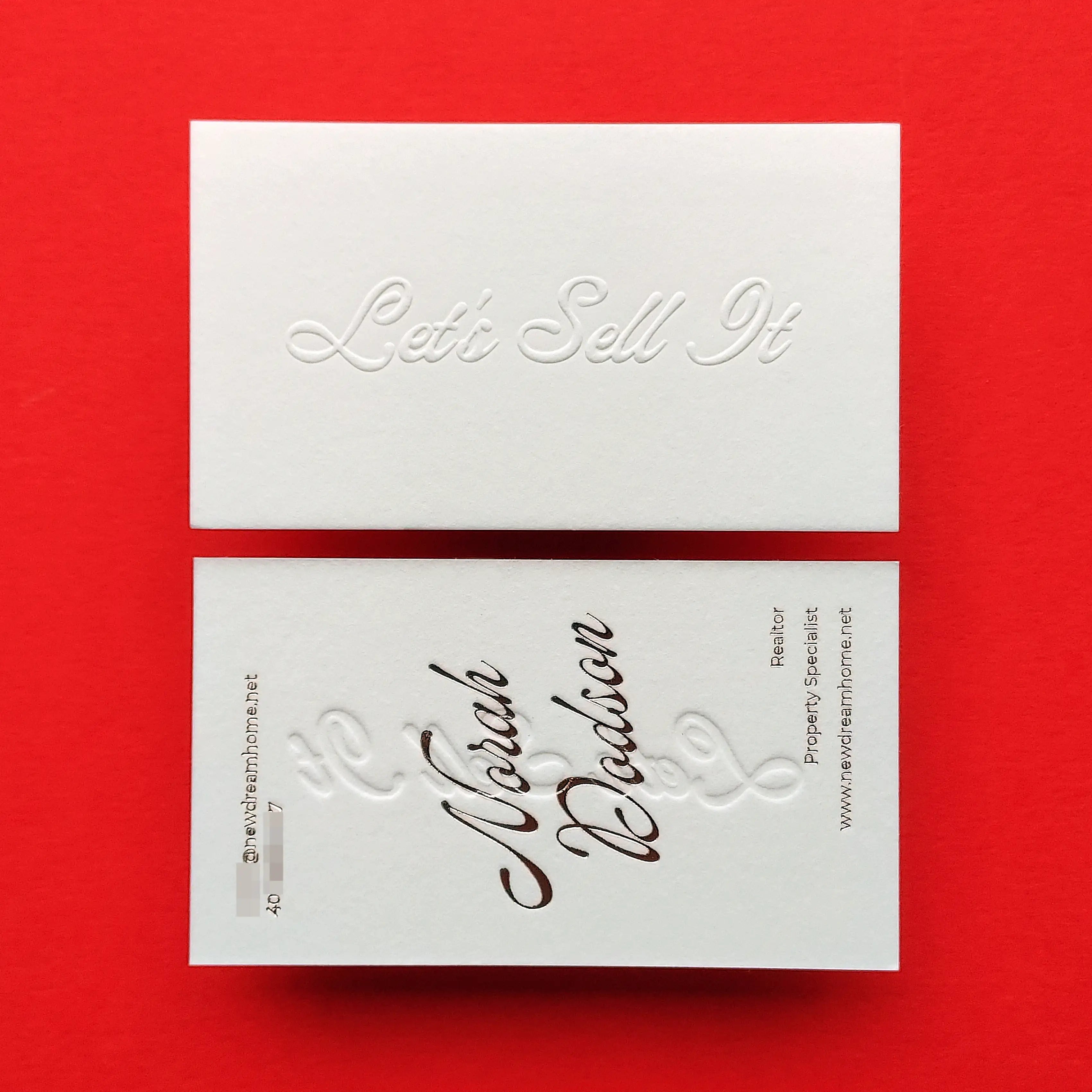 Buy Thick Embossed Business Cards - Elevated Card Edge - OddPlanPrint