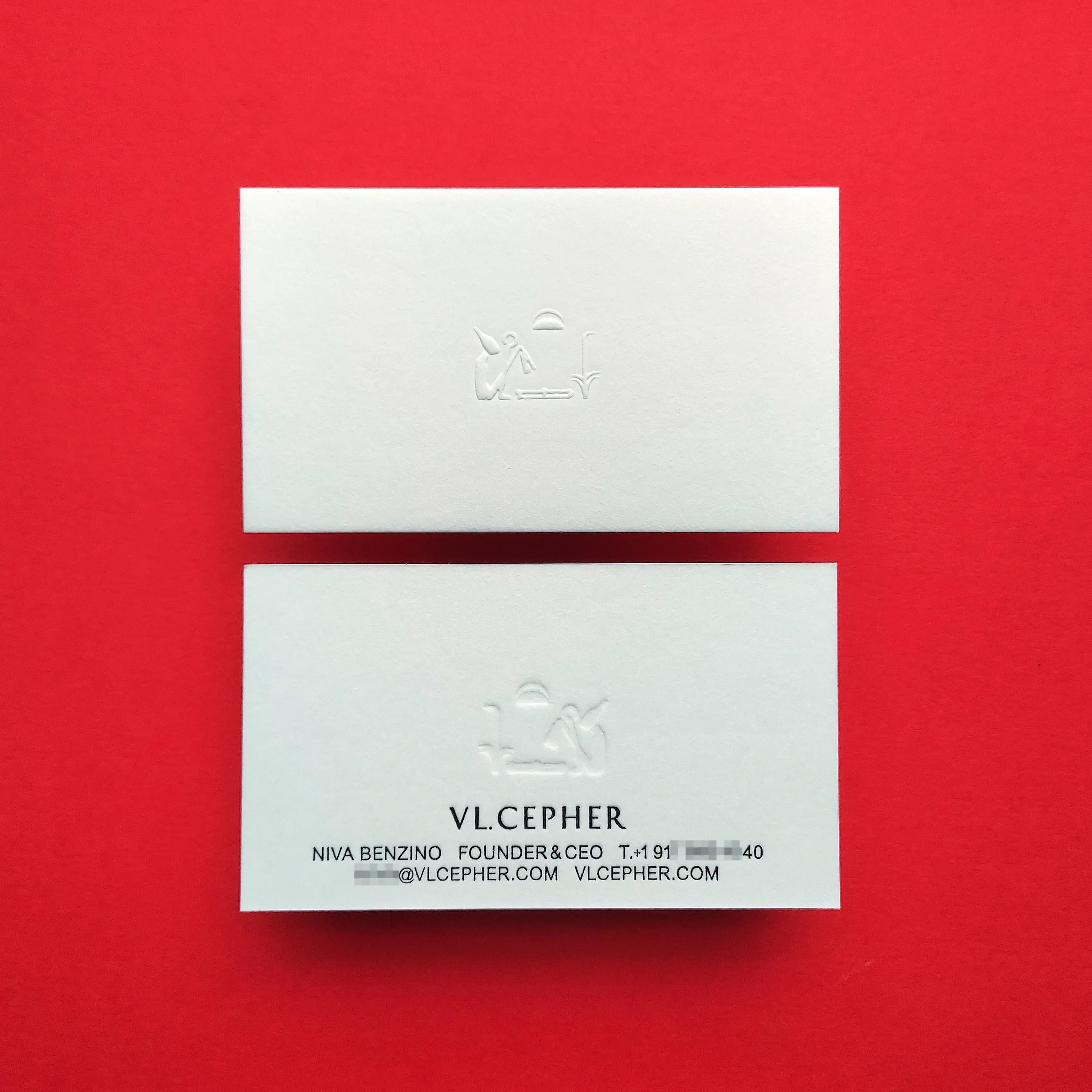 Buy Premium Cotton Embossed Business Cards - Rich Texture - OddPlanPrint