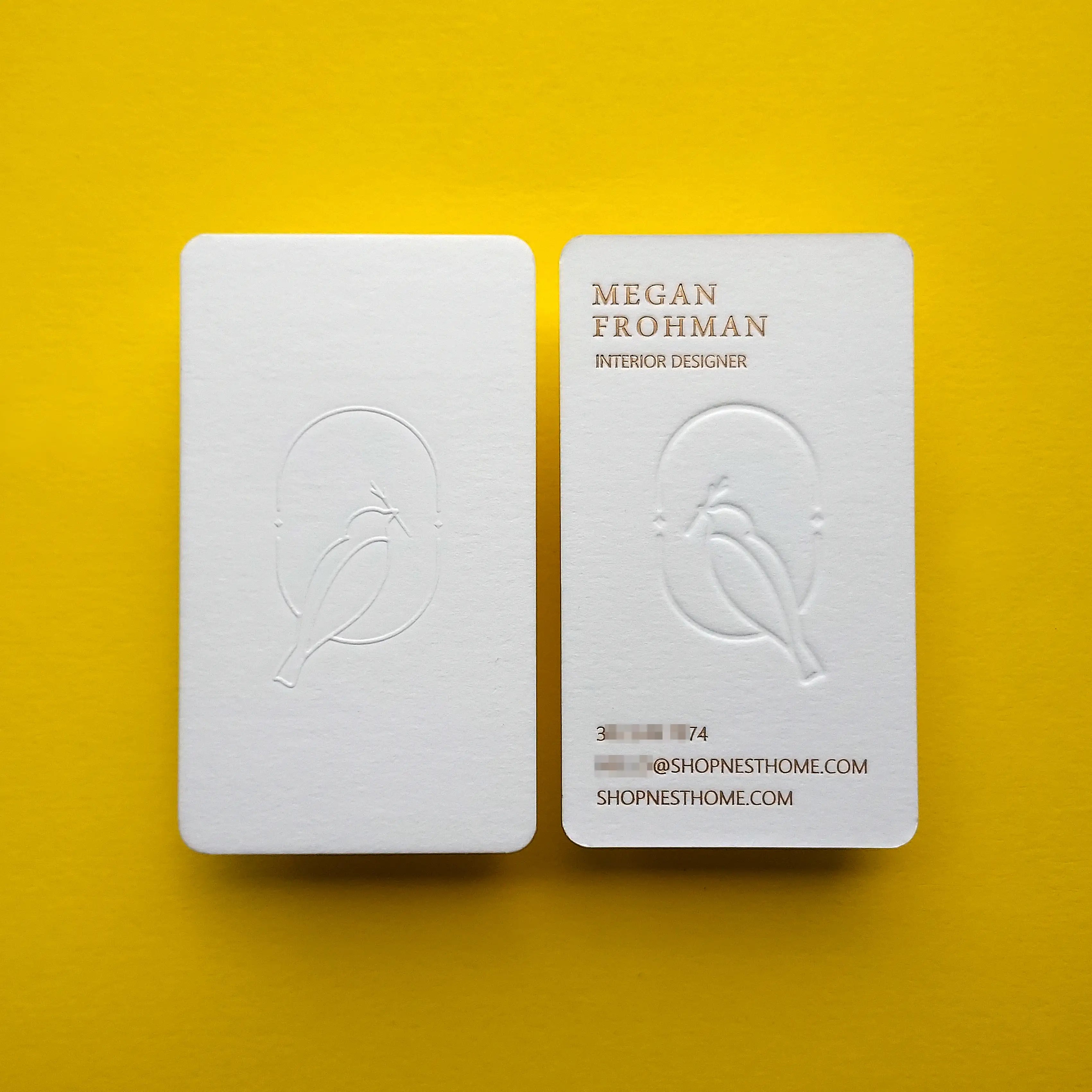 Buy Smart Embossed Business Cards - Raised Icon Emblem - OddPlanPrint