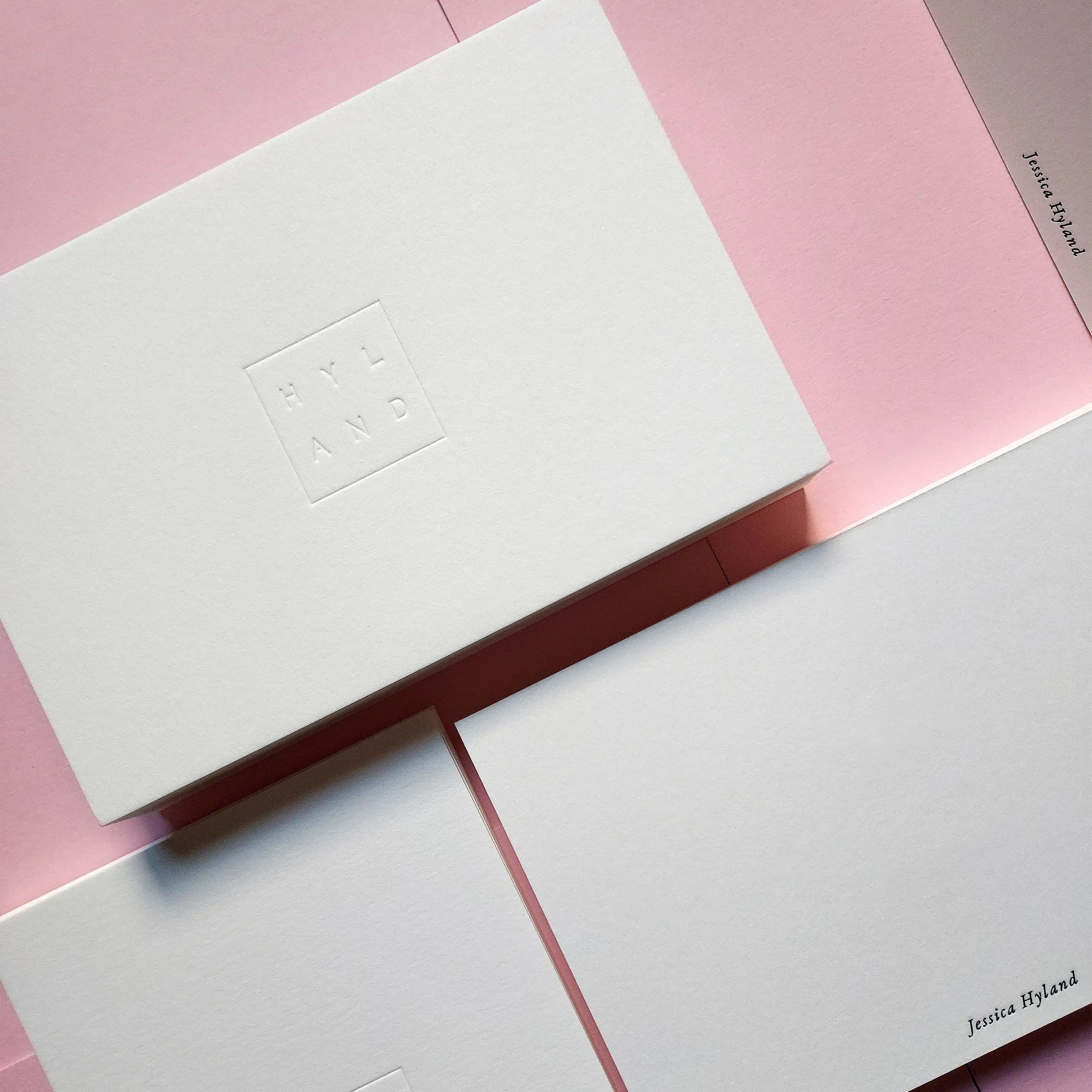 Buy Minimal Debossed Postcards – Letterpress Thank You Card + PostCards | OddPlanPrint