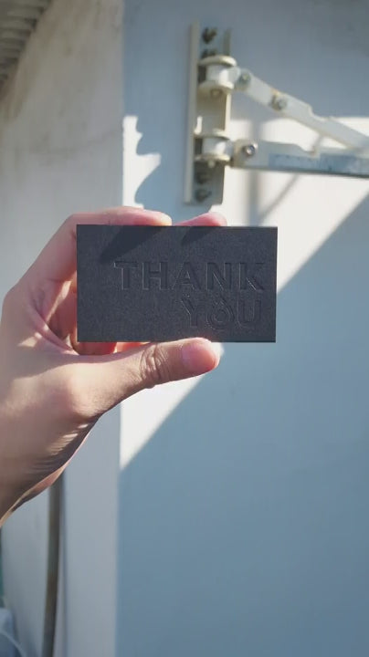 Buy High-Class Custom Black Business Cards – Deboss + Black Foil | OddPlanPrint