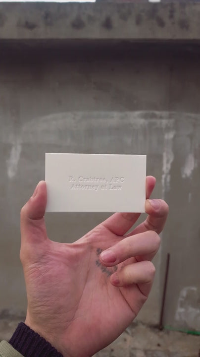 Buy Clean Typography Custom Cotton Business Cards – Minimal Edge | OddPlanPrint