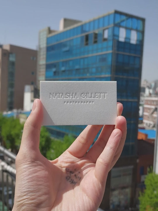 Order Blind Debossed Business Cards – Monochrome Color Scheme | OddPlanPrint