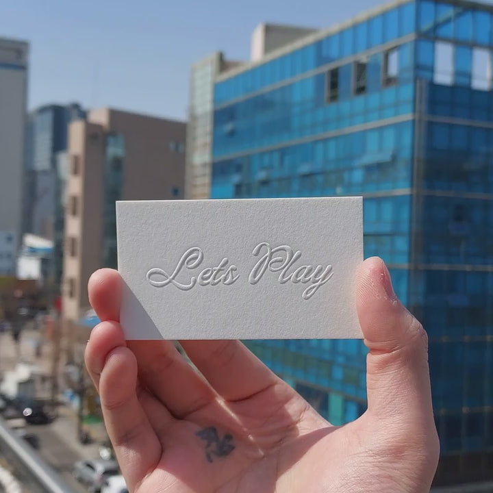 Buy Spot Embossed Business Cards - Raised Typography Only - OddPlanPrint