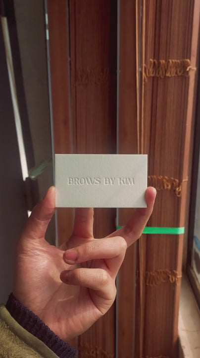 Buy Flawless Finish Custom Cotton Business Cards – Clean Deboss Lines | OddPlanPrint