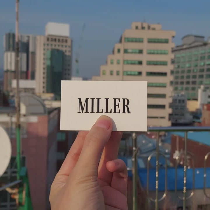 Buy Rich Detail Custom Cotton Business Cards – Artistic Font | OddPlanPrint