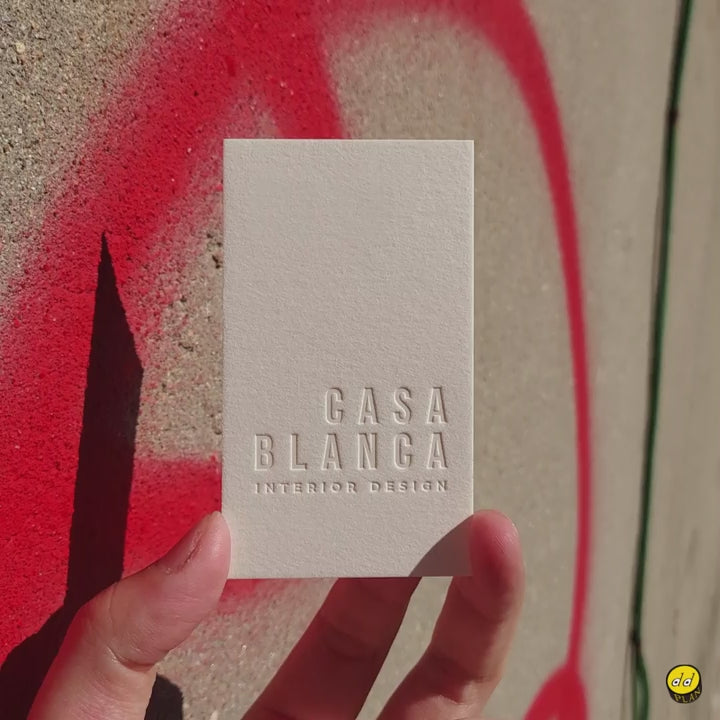 Buy Luxe Business Cards - Blind Deboss – Custom Print | OddPlanPrint