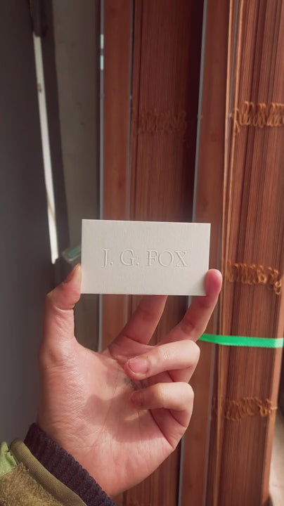 Buy Premium Stamp Custom Cotton Business Cards – Gold Foil Design | OddPlanPrint