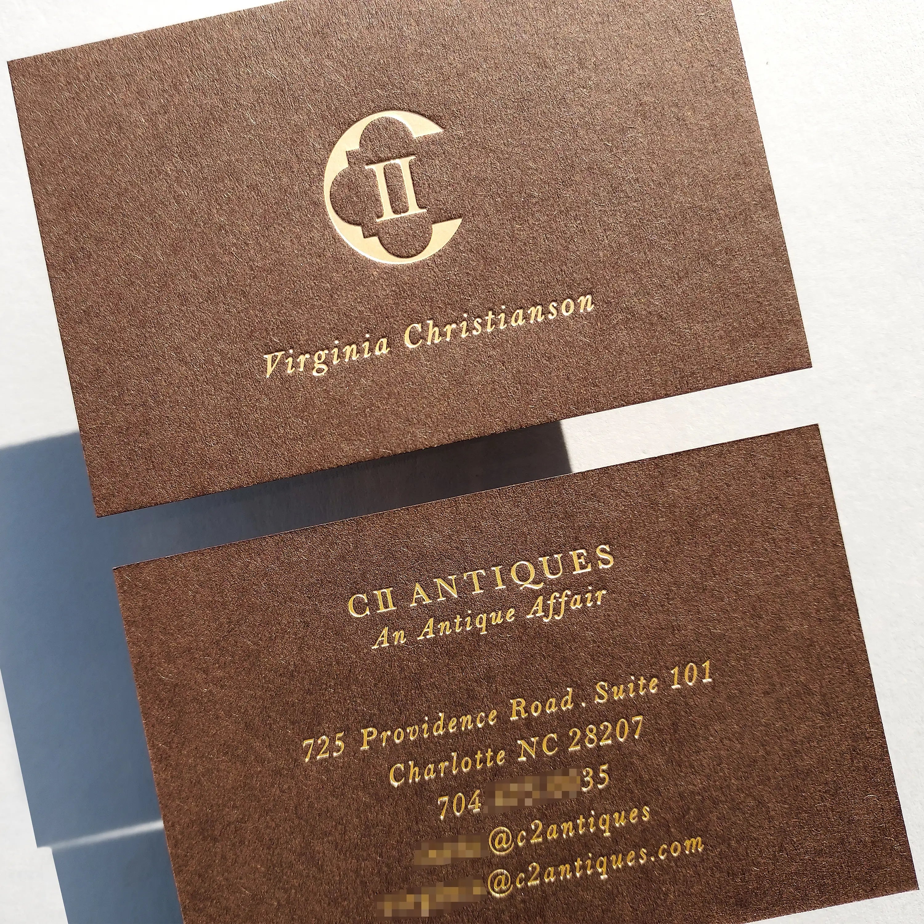 Buy Creative Agency Brown Business Cards – Statement Foil Mark | OddPlanPrint