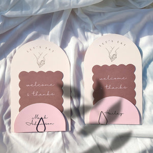 Elegant wedding menu with double-sided offset printing