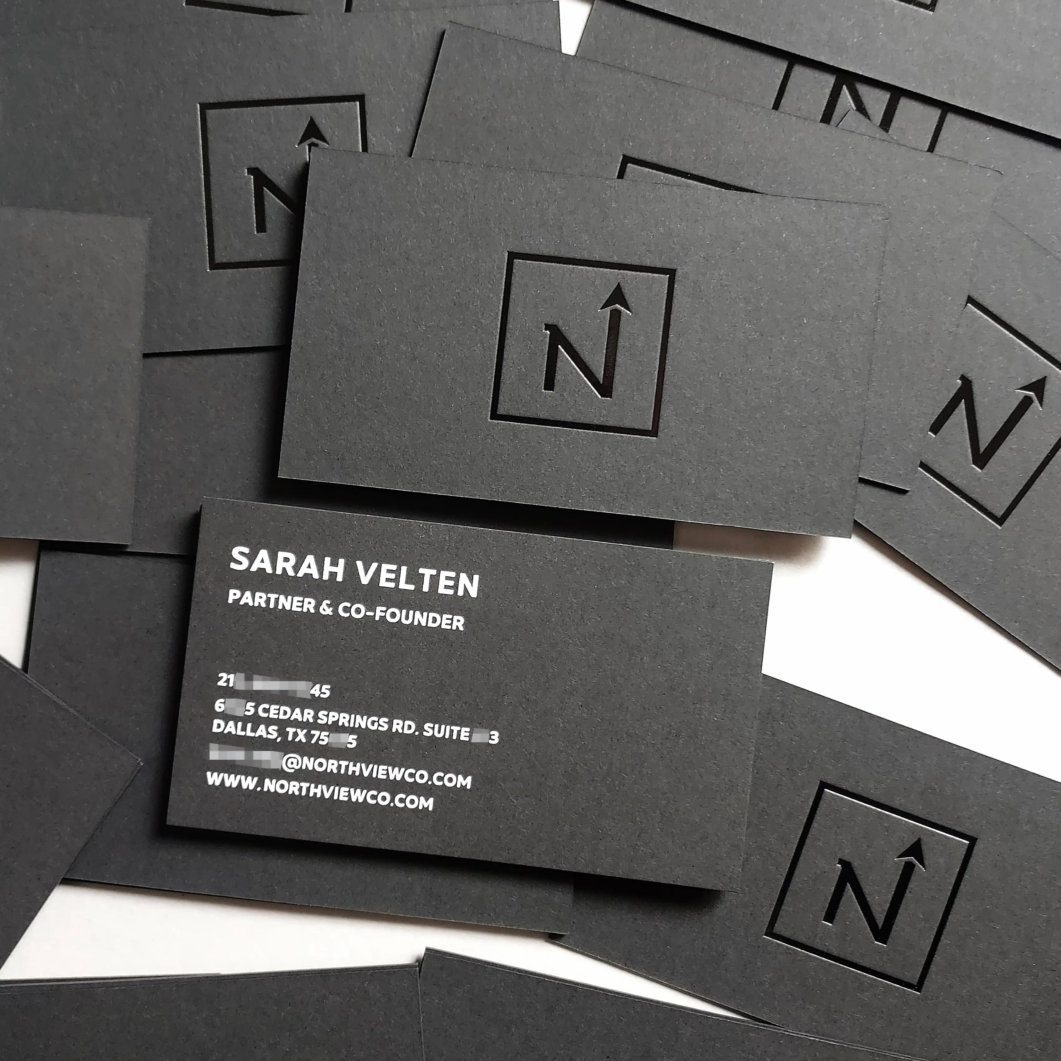 Buy Handmade Custom Black Business Cards – Studio Matte Touch | OddPlanPrint