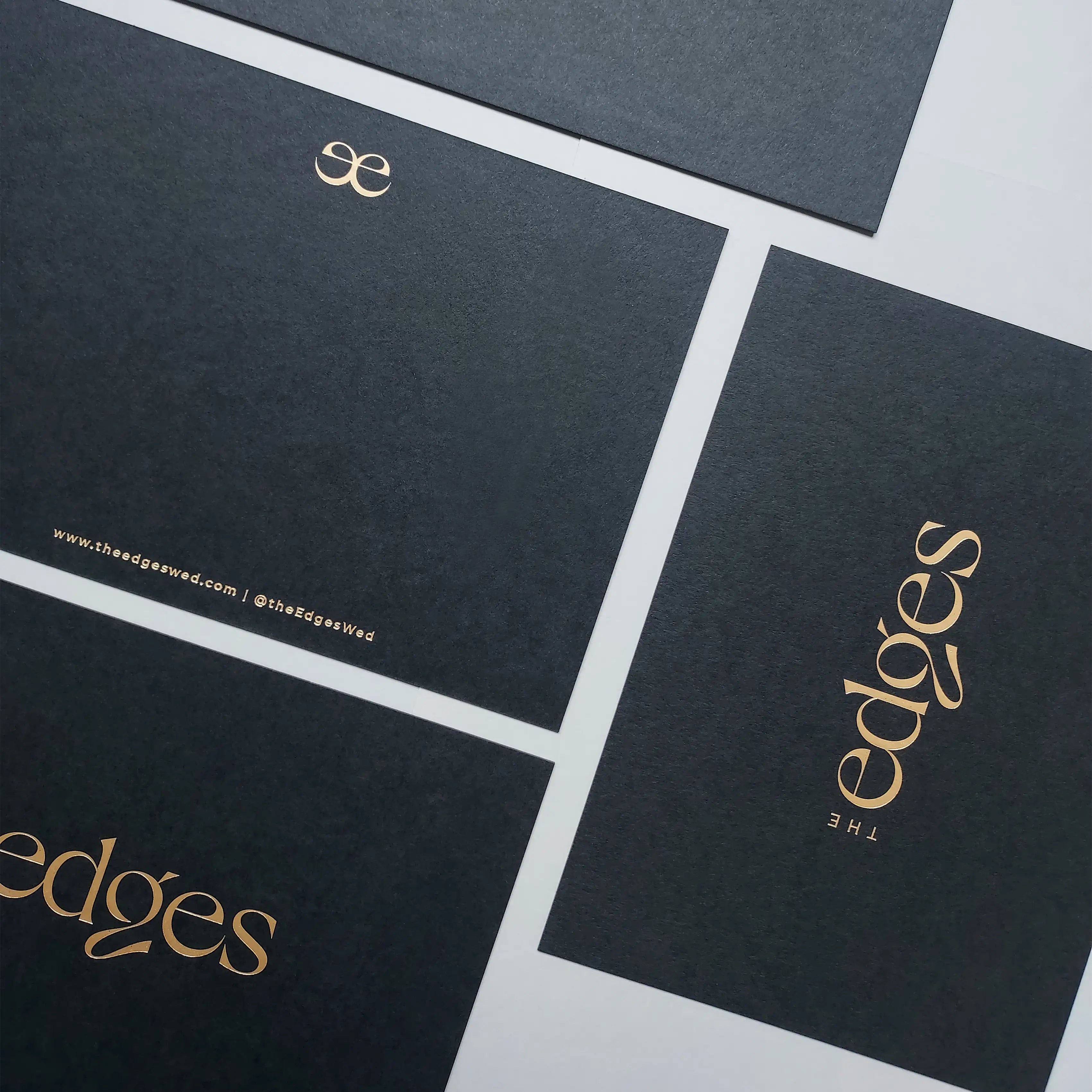Buy Designer Black Postcards – Rich Gold Letterpress | OddPlanPrint