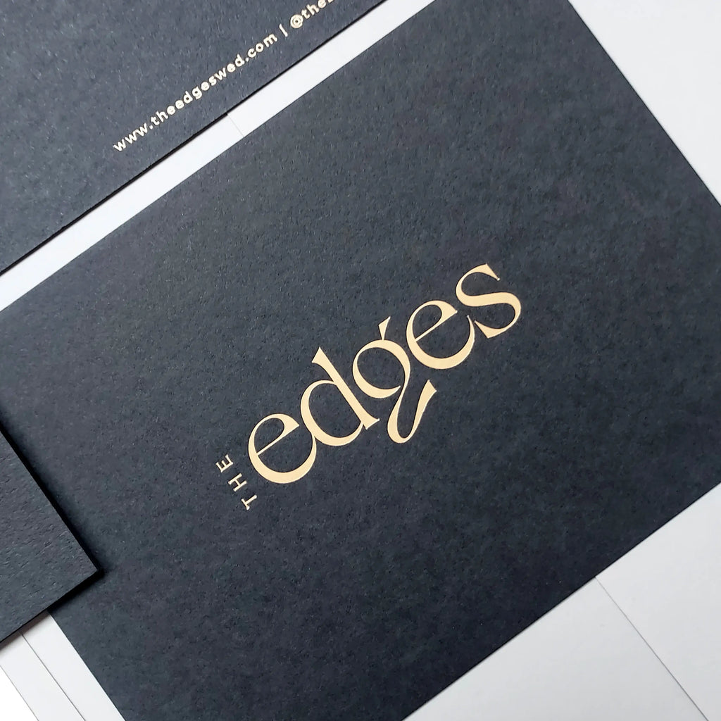 Buy Signature Black Postcards – Foil and Deboss Combo | OddPlanPrint